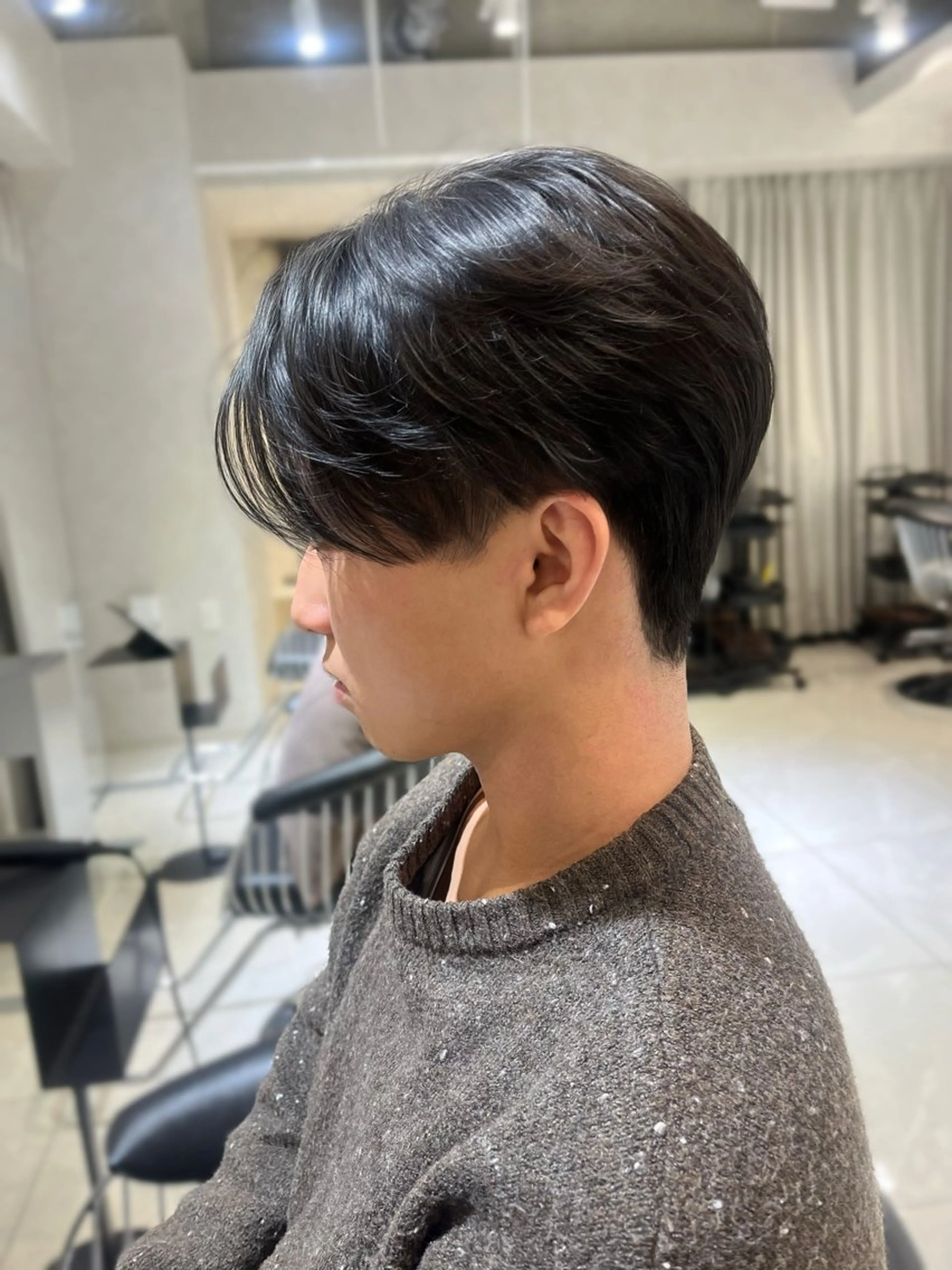 メンズ カット パーマ メンズセンターパート 🇰🇷wakanaのヘアスタイル