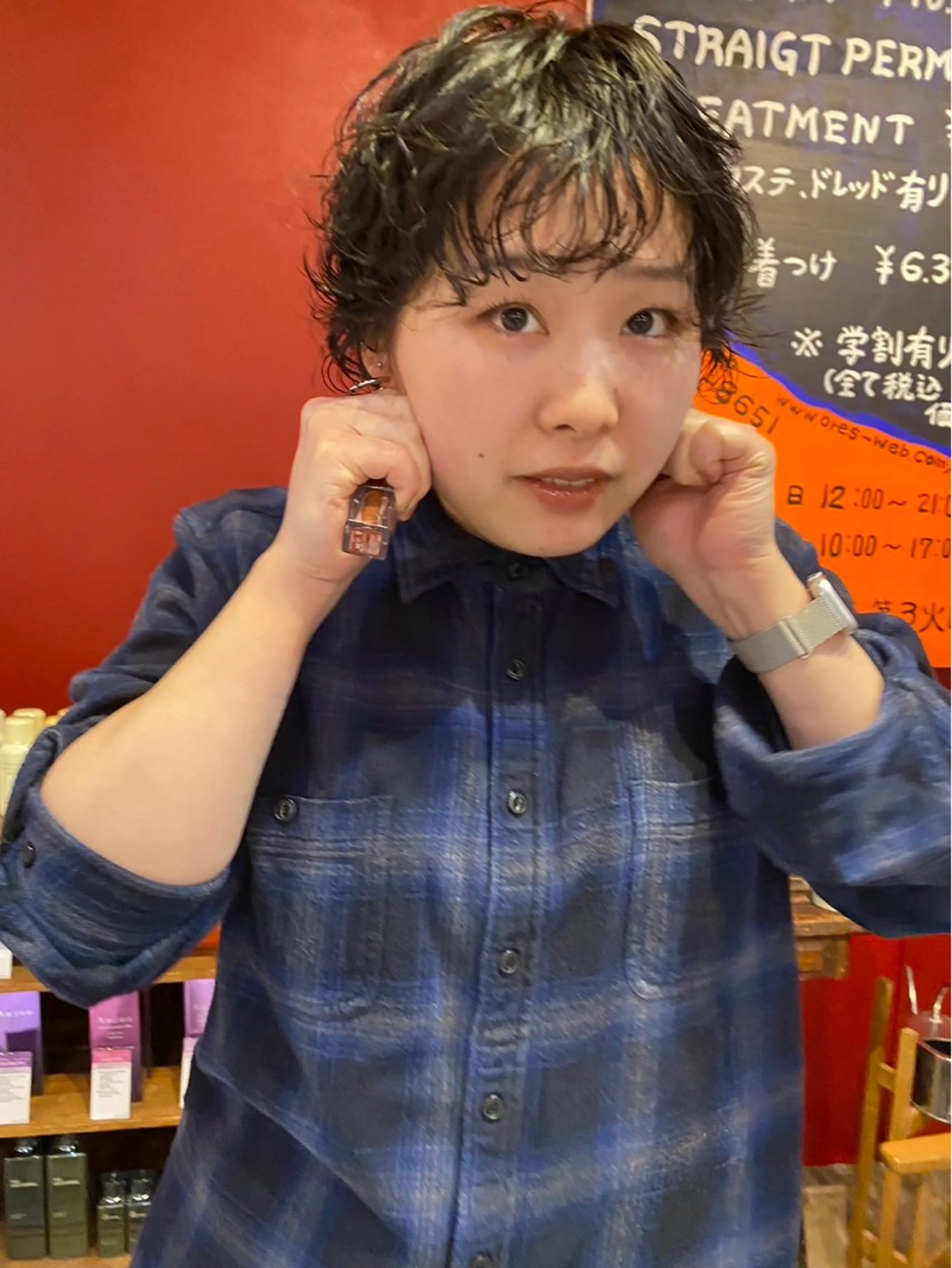 ショート パーマ 小日向 沙織のヘアスタイル