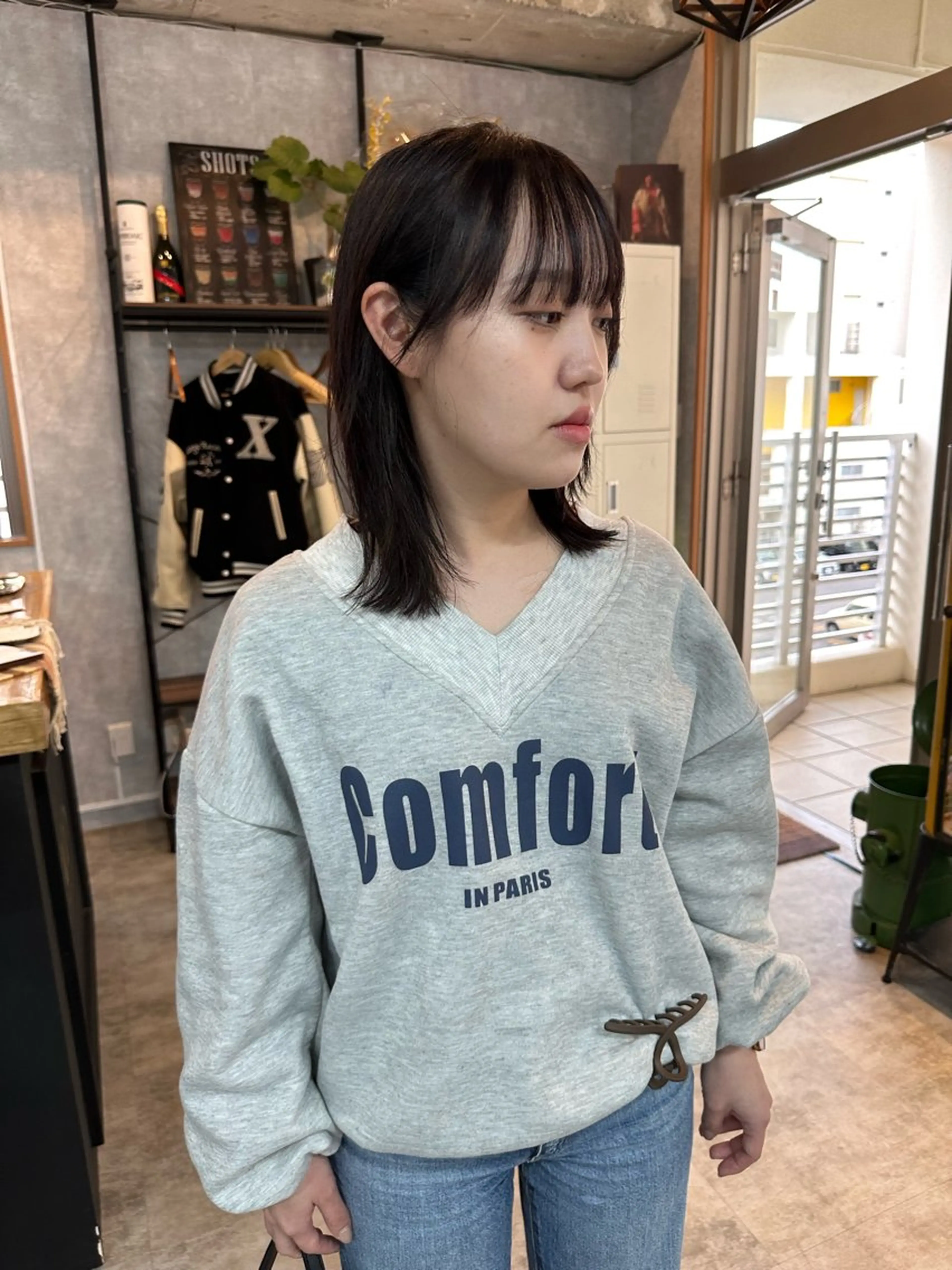 ミディアム 切りっぱなしボブ ショートボブ ボブ くびれヘア ハイライト カット トリートメント C’LD hair  produce /シールドヘア所属・モテ髪/ボブ/ショー ト/アダチフウトのヘアスタイル