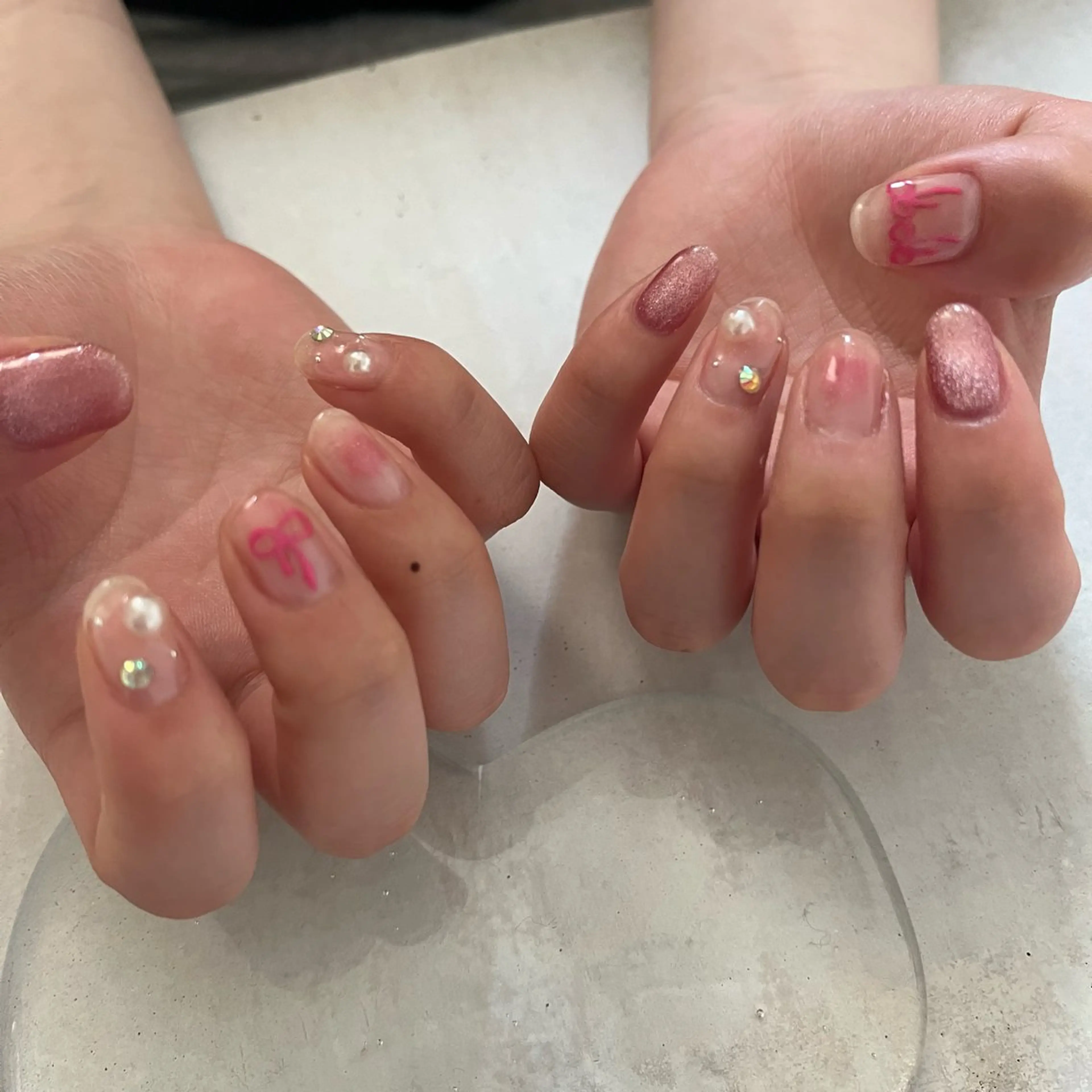 ネイル リボン K Aのネイルデザイン