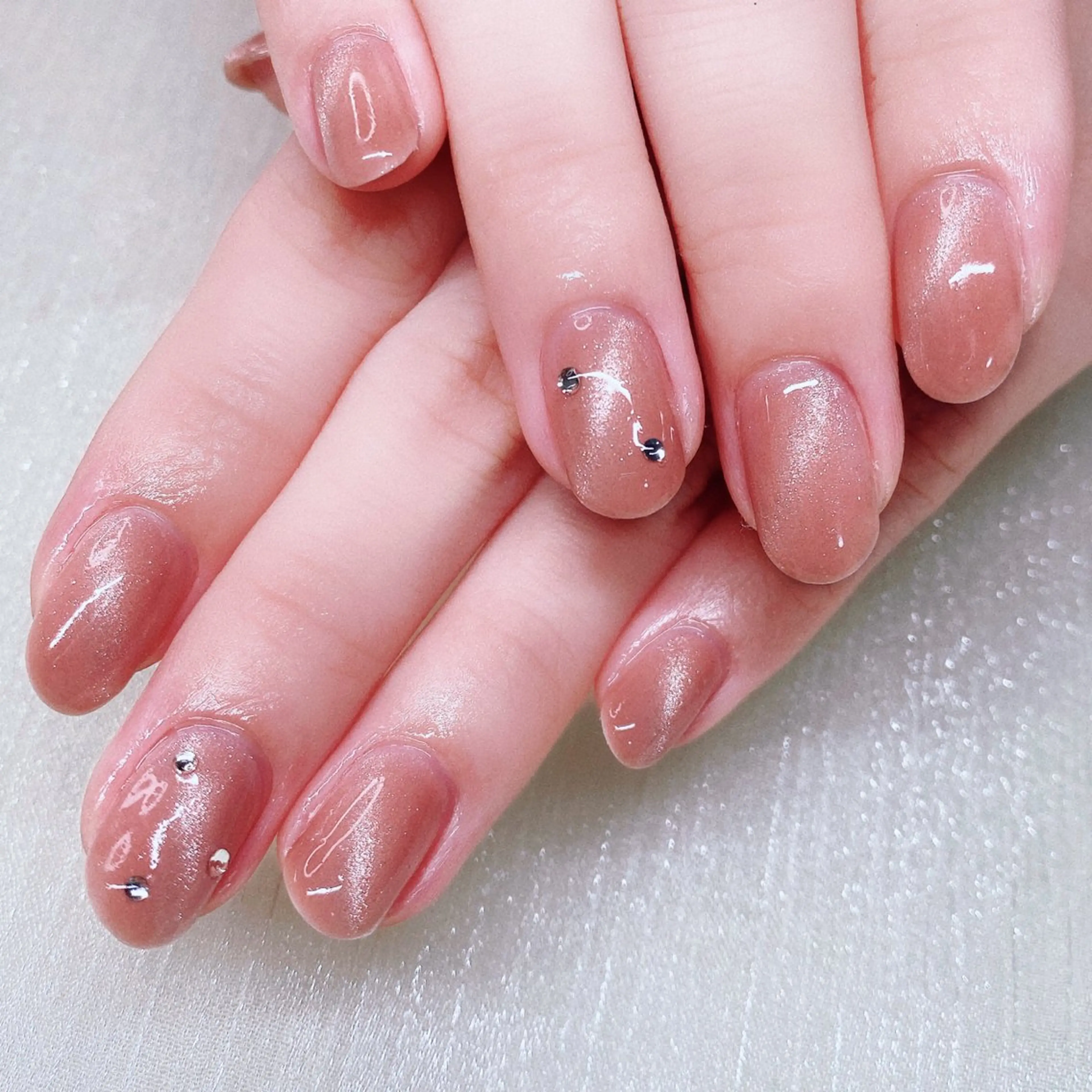 ネイル 長さ出し ストーンネイル ハンドネイル Nailist SUZU所属・Nailist suzuのネイルデザイン