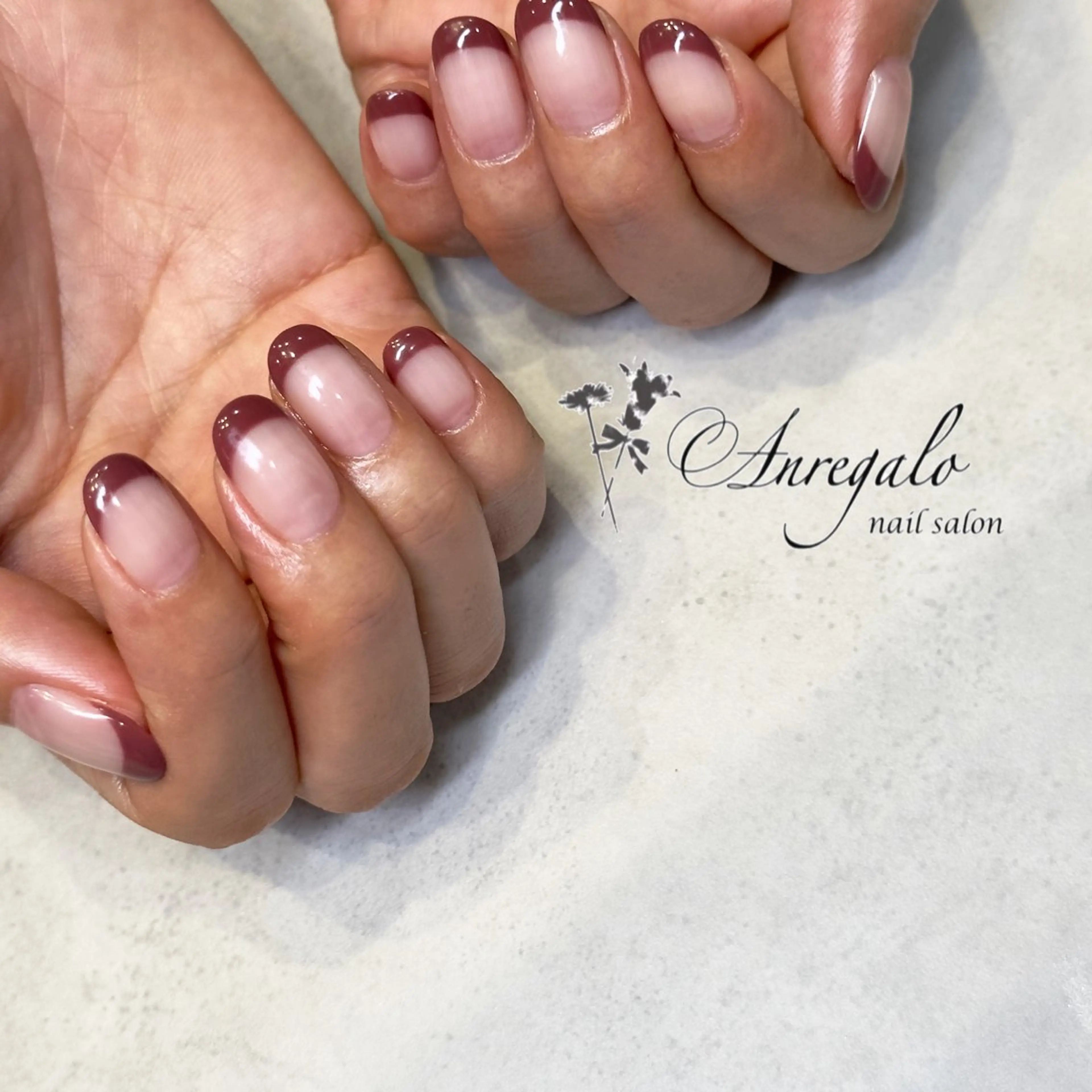 ネイル フレンチネイル nail salon Anregalo《アンレガロ》所属・橋本 麻未のネイルデザイン