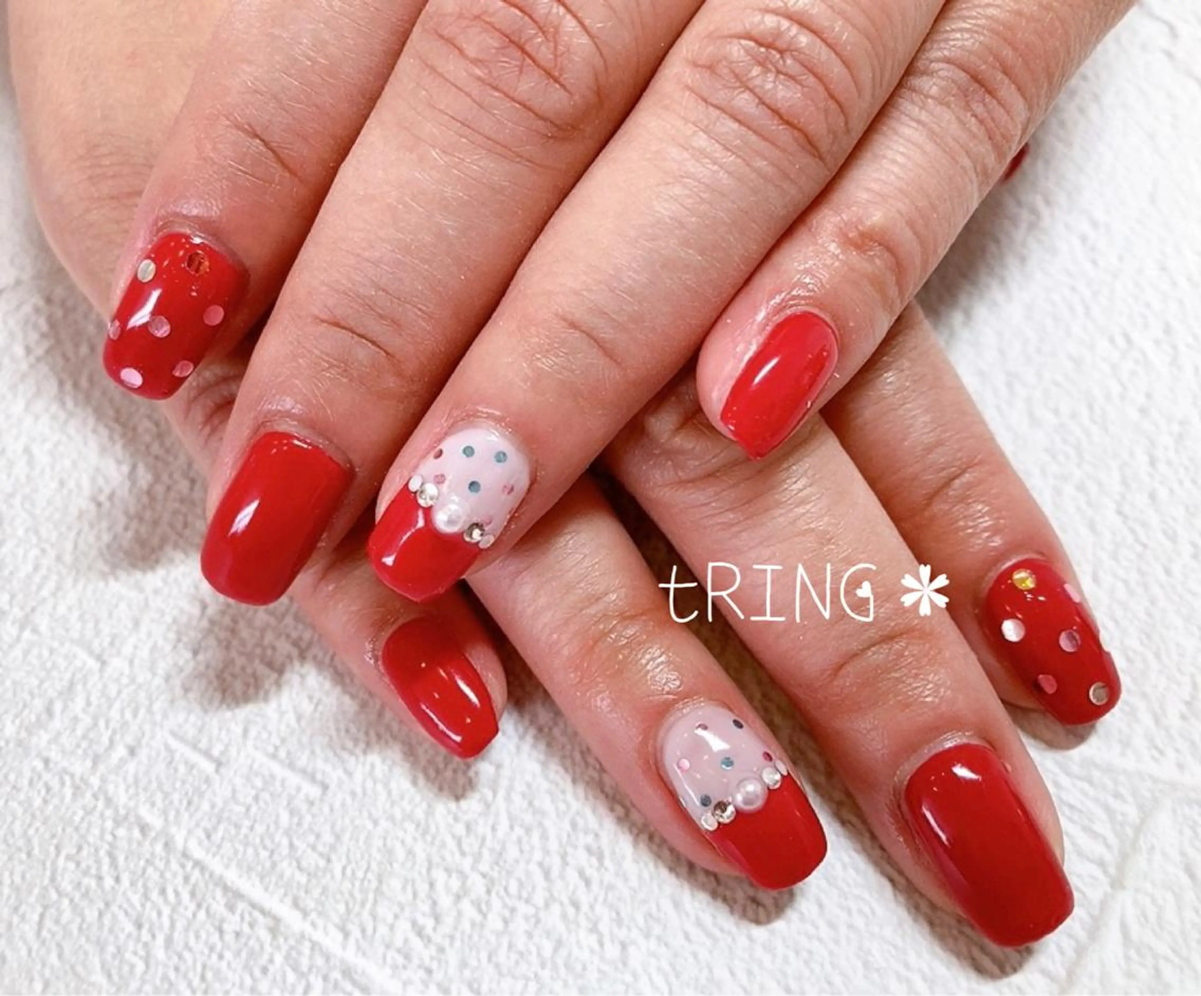 ネイル ハンドネイル tRING＊ しいの木台のネイルデザイン