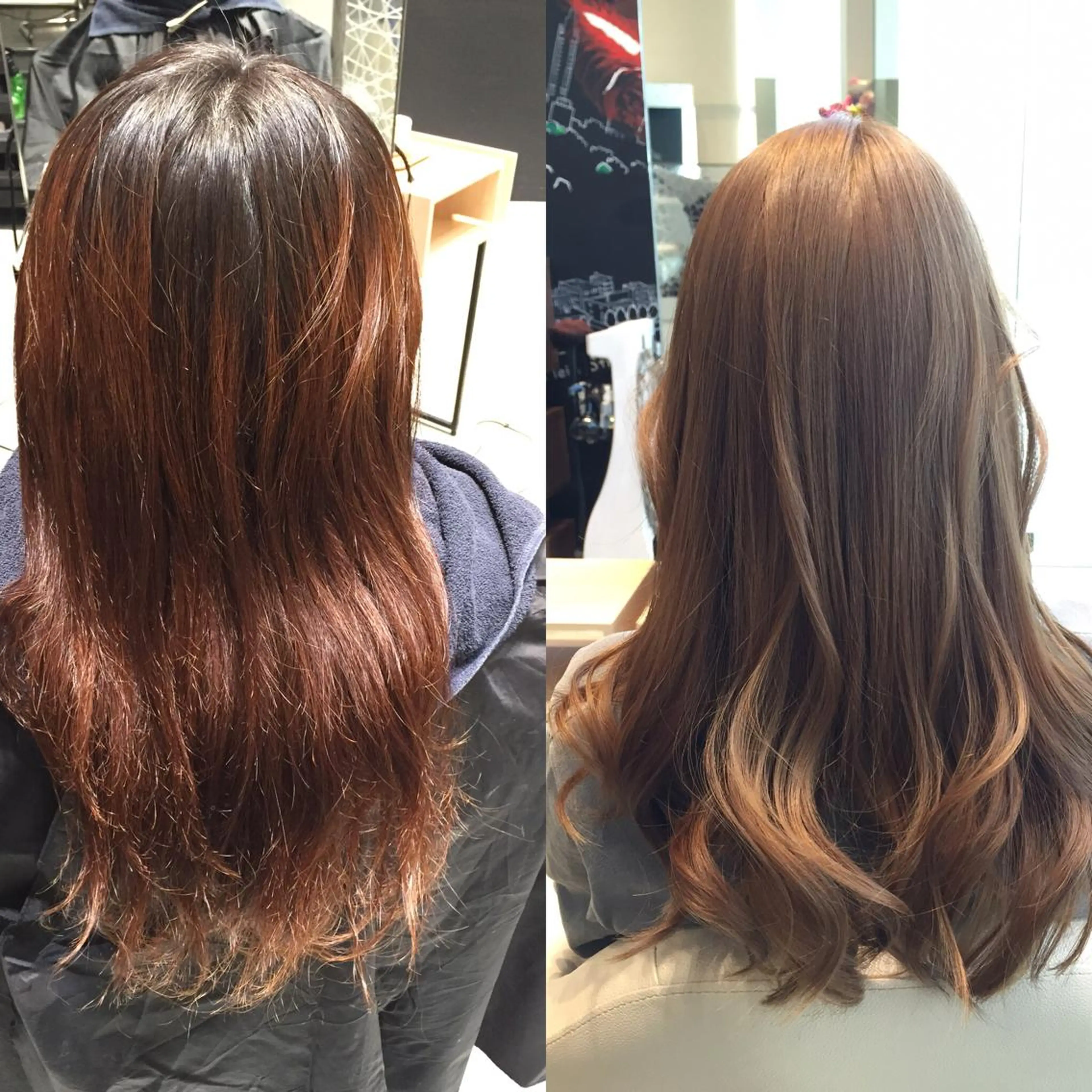 ミディアム セミロング カラー グレージュ Re:ta KANZOのヘアスタイル