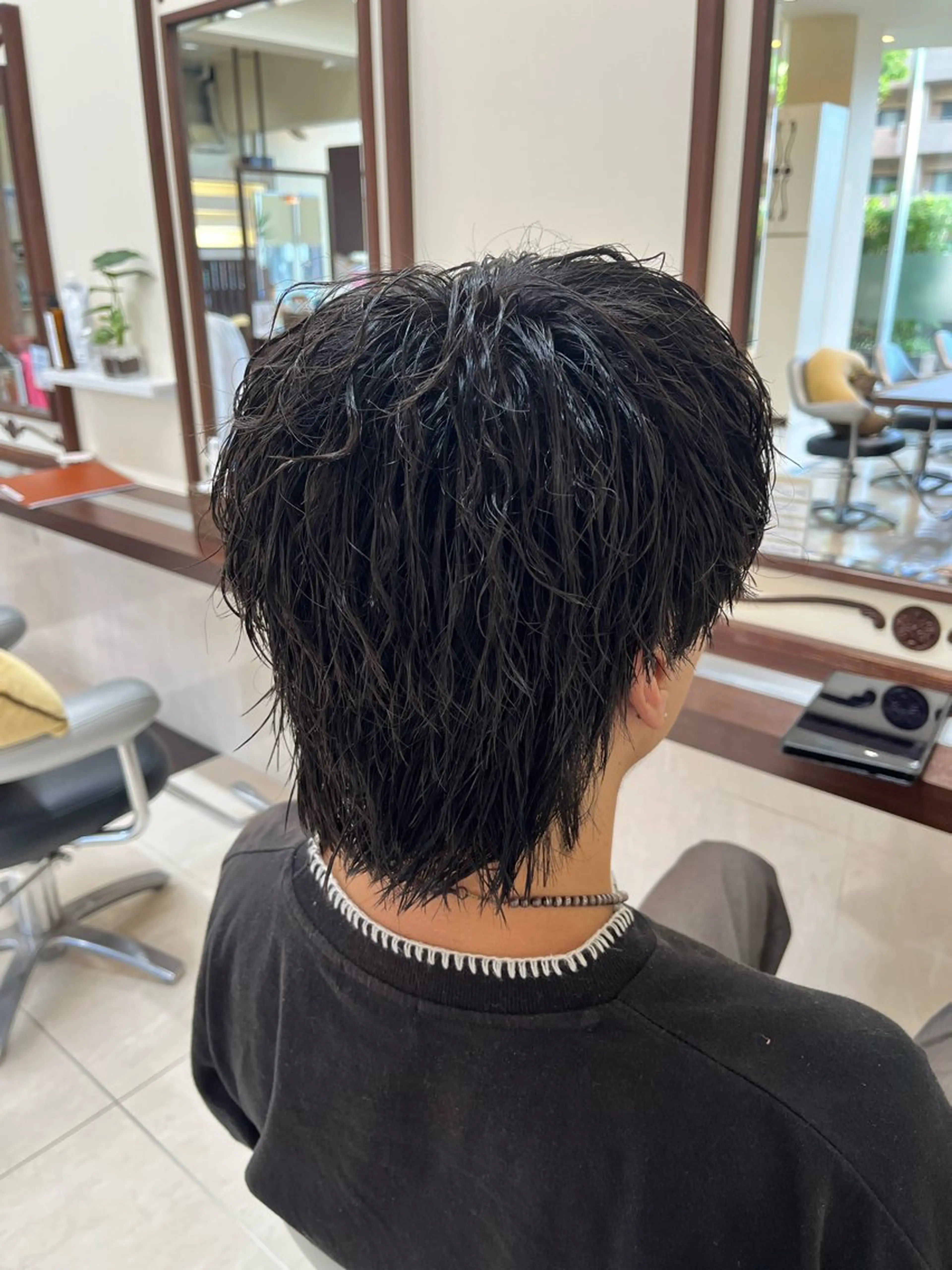 ショート パーマ メンズ マッシュウルフ マッシュ メンズパーマ メンズツイストパーマ メンズウルフカット AROH men's cut&men's perm 船橋店所属・🧊メンズ特化🧊 高木航希のヘアスタイル