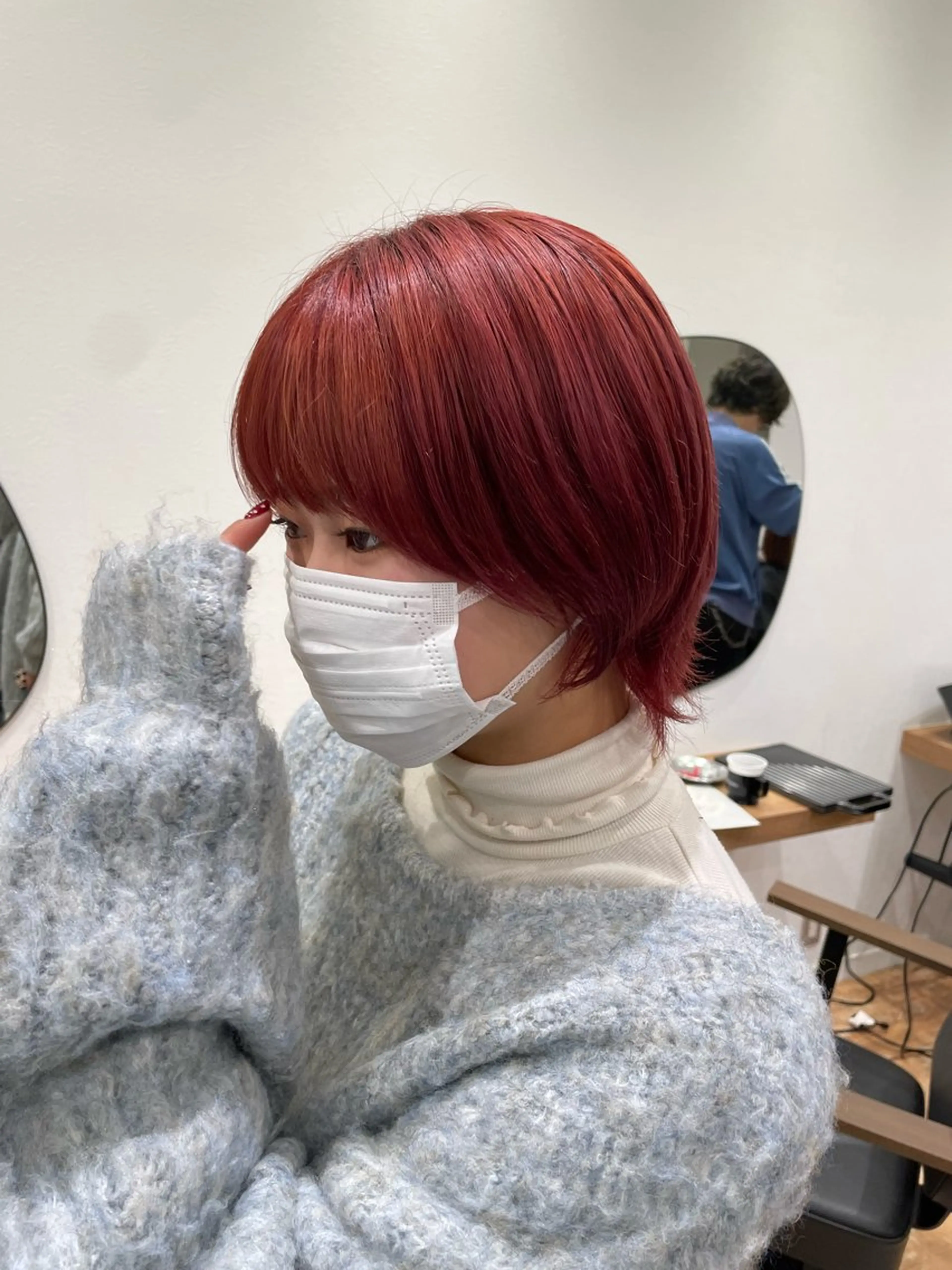 ショート カラー ブリーチカラー ボブカット🫧のヘアスタイル