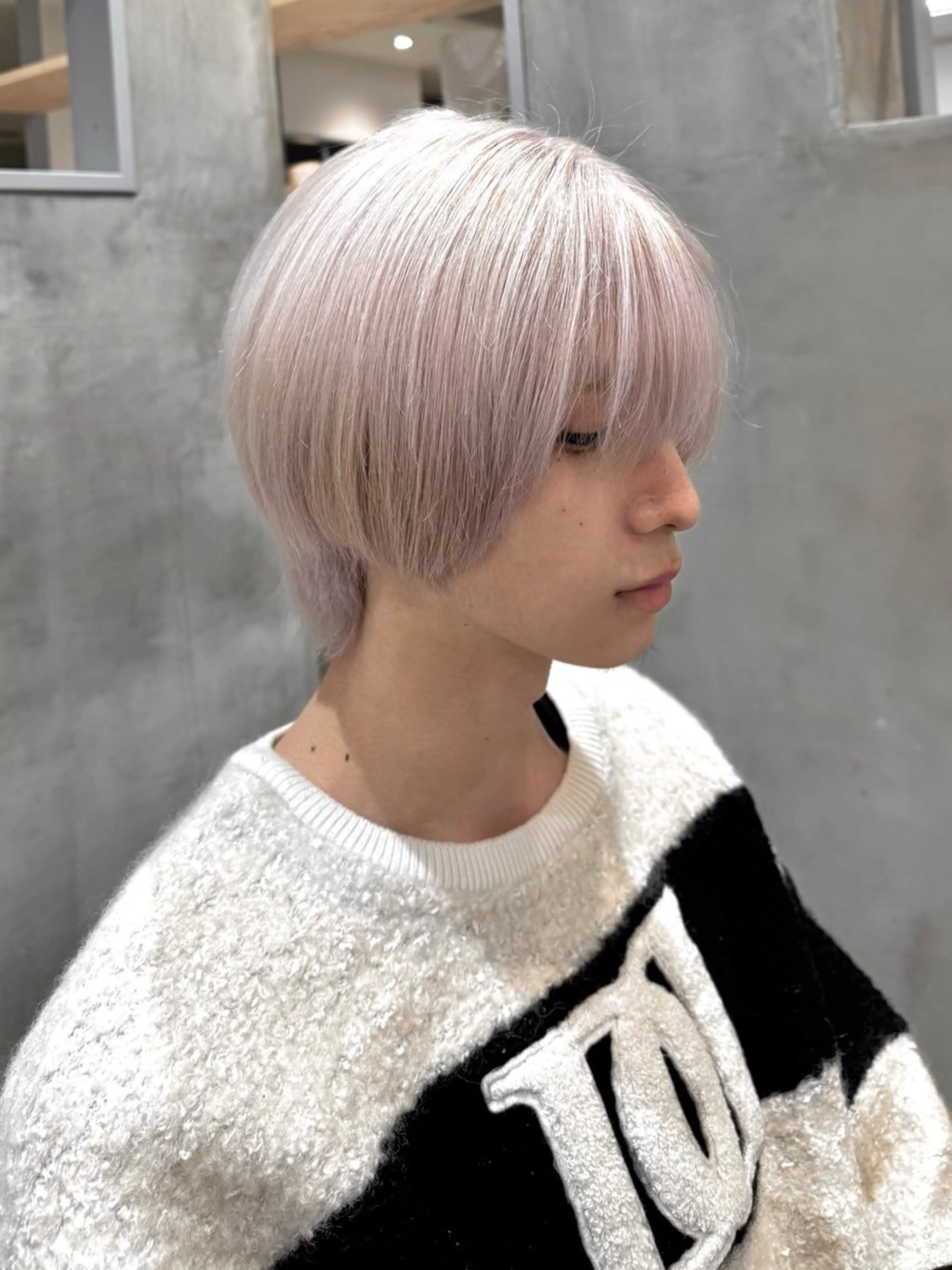 カラー メンズ ヘアカラー ほの カラー特化/ ブリーチ/ボブのヘアスタイル