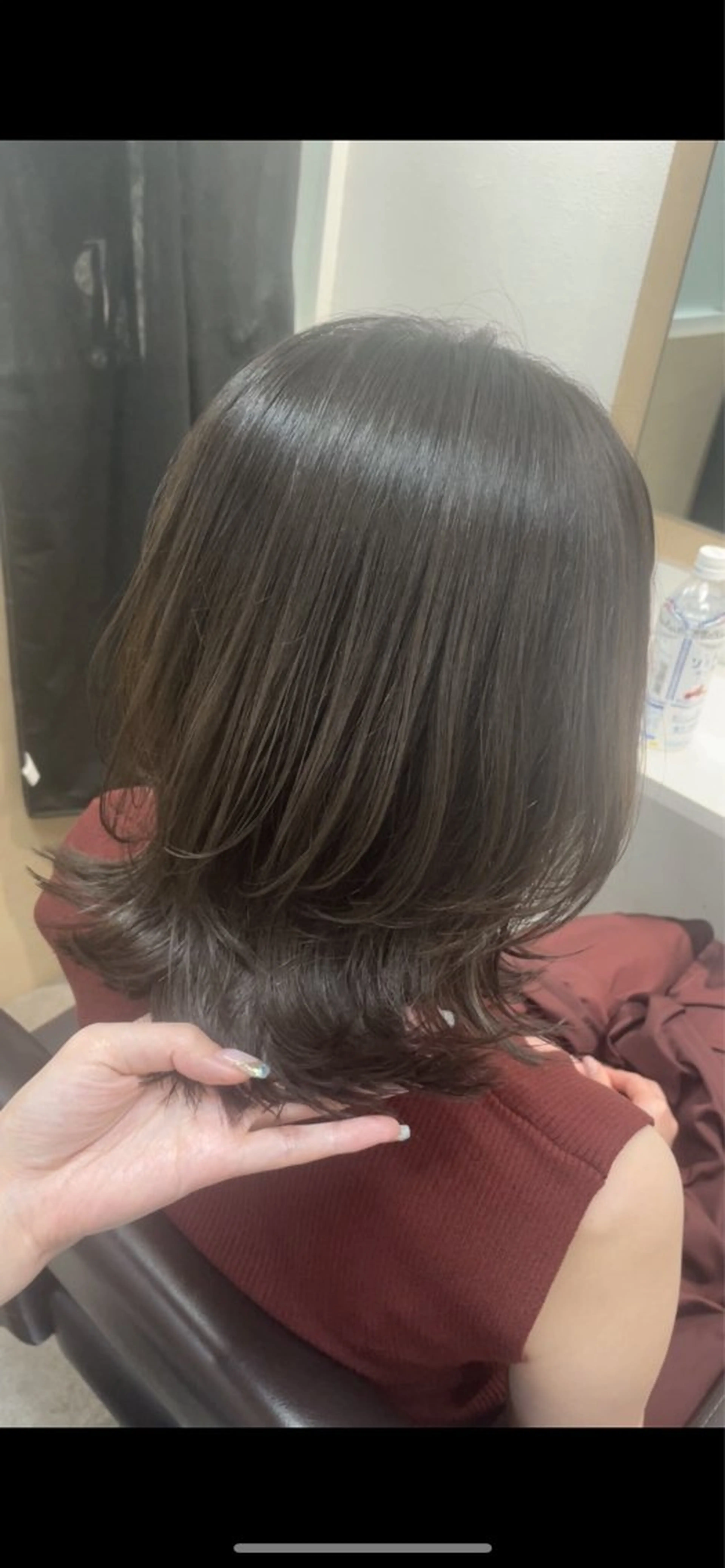 ミディアム カラー ブリーチ 透明感カラー グレージュ ブリーチなしカラー カット ヘアカラー トリートメント BEBE所属・ご新規様限定 透明感カラーKANAのヘアスタイル