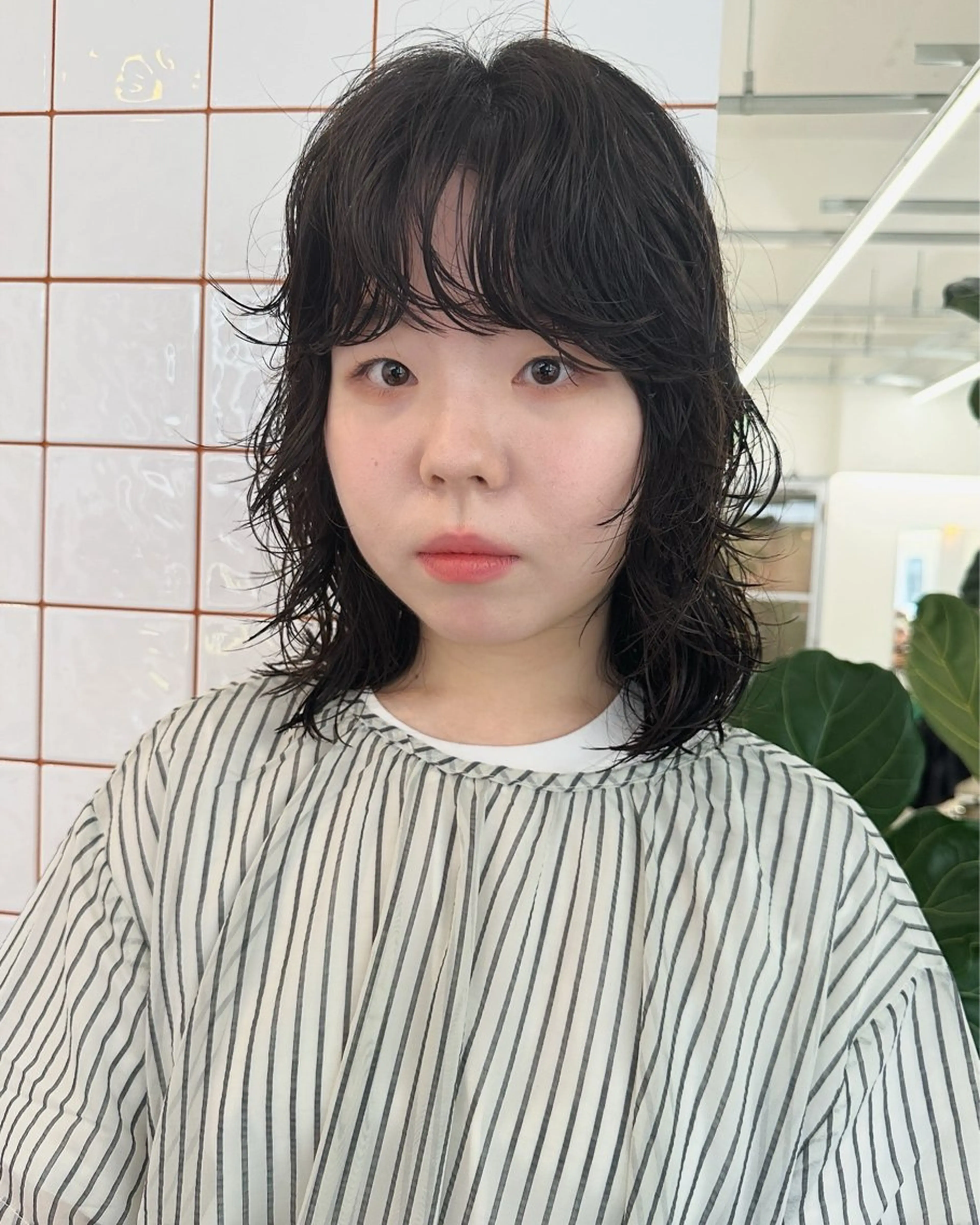 ミディアム カラー パーマ ミディアムパーマ カット ヘアカラー パーマ ボブ/レイヤー/ケア パーマ/リュウタのヘアスタイル