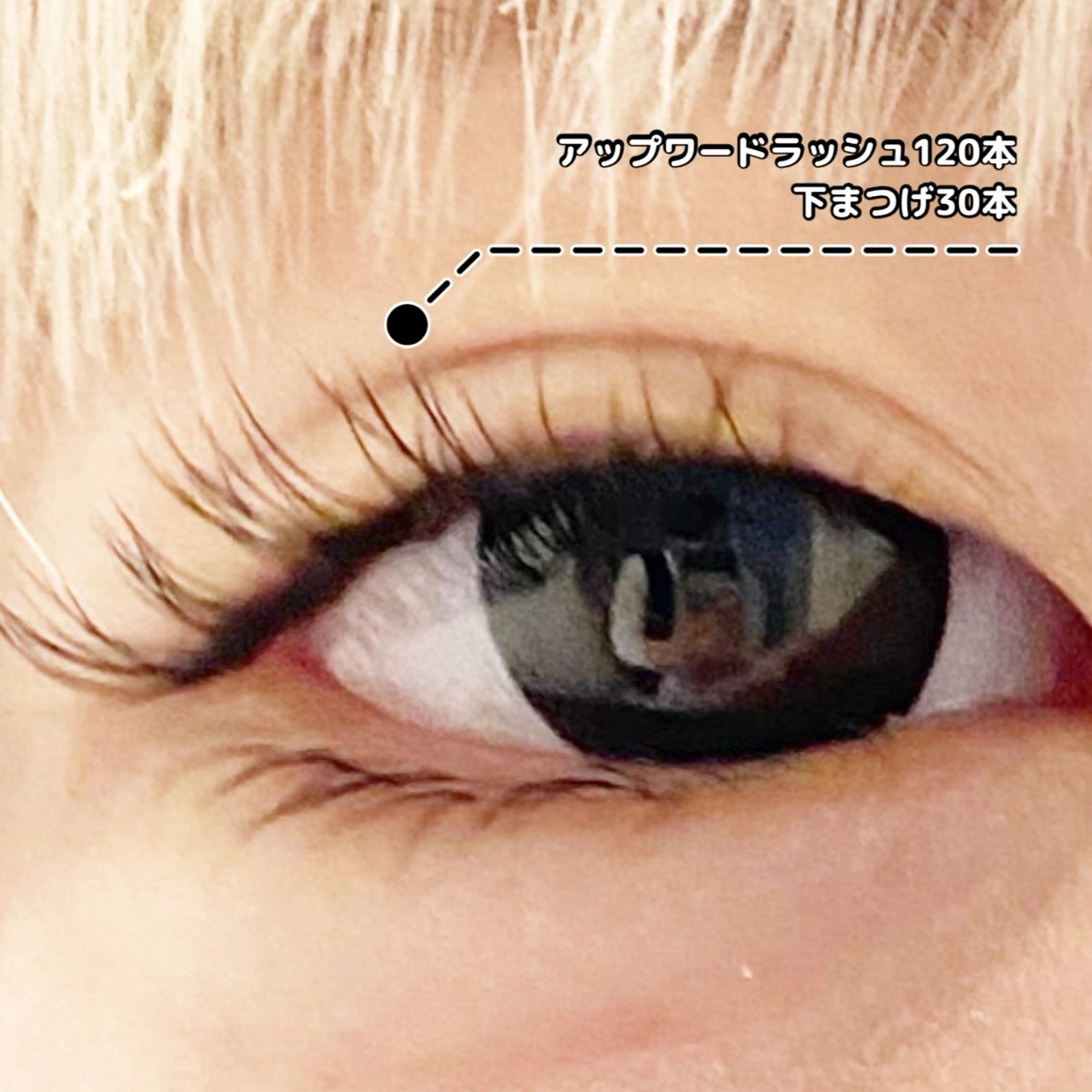 マツエク・マツパ 下まつげエクステ アップワードラッシュ LC尾張旭店所属・LC尾張旭店🫧 いしいのマツエク・マツパデザイン