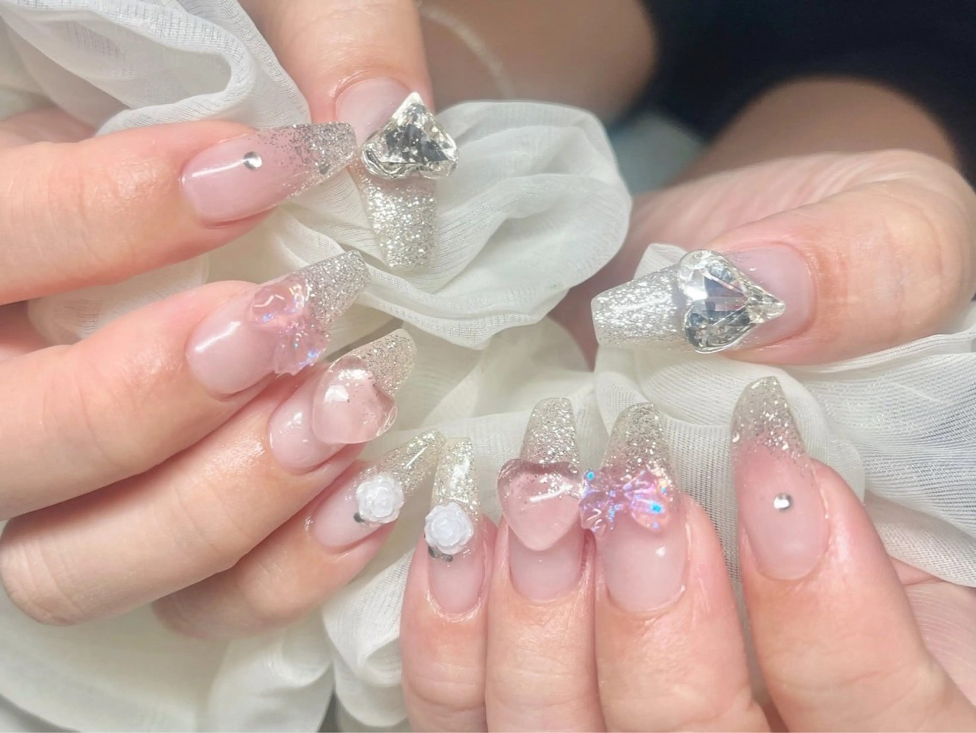 ネイル 長さ出し フットネイル フレンチネイル ジェルネイル グラデーション ハンドネイル Nail&eye Belire 新宿のネイルデザイン