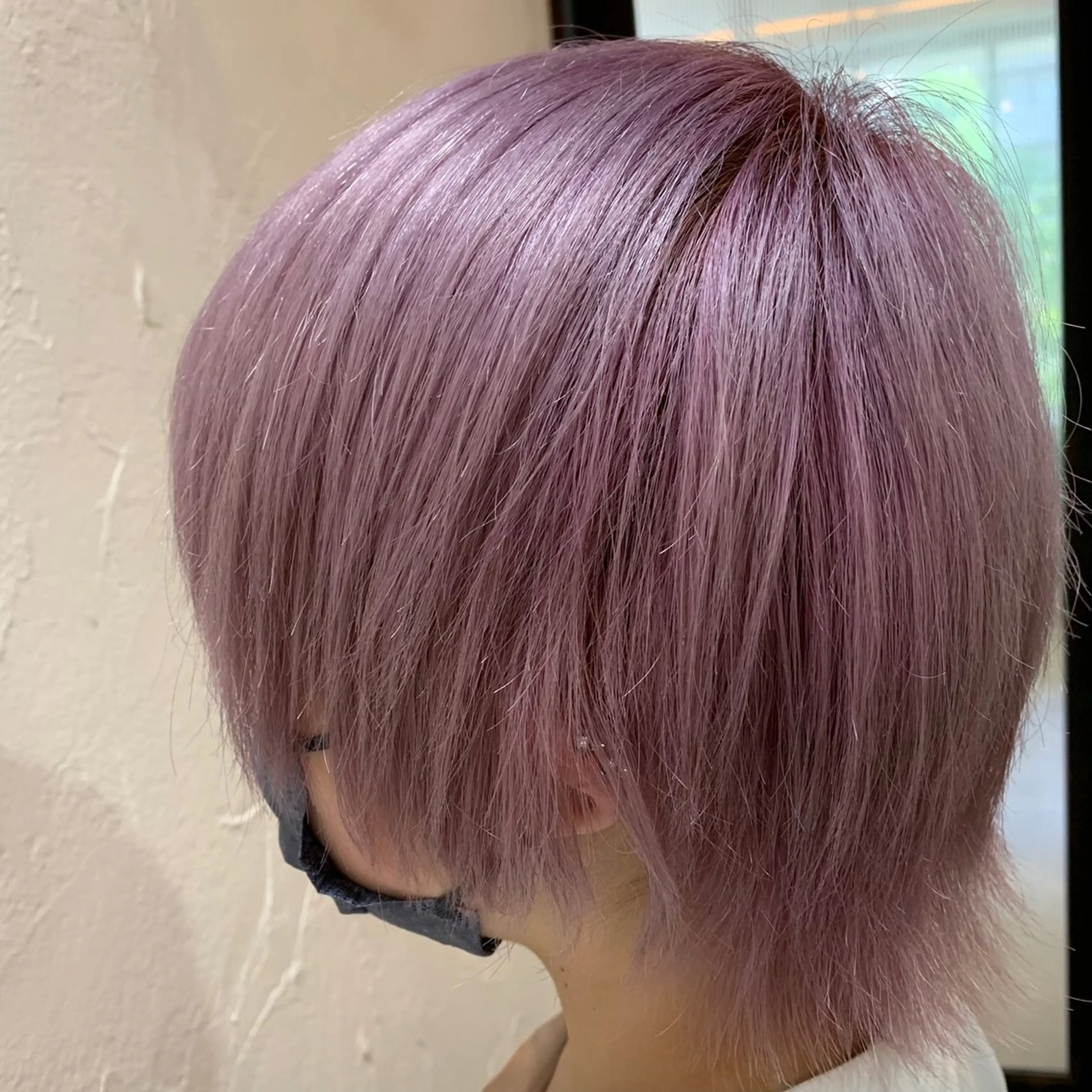 カラー ピンクカラー ピンクパープル 礒谷 夏帆のヘアスタイル