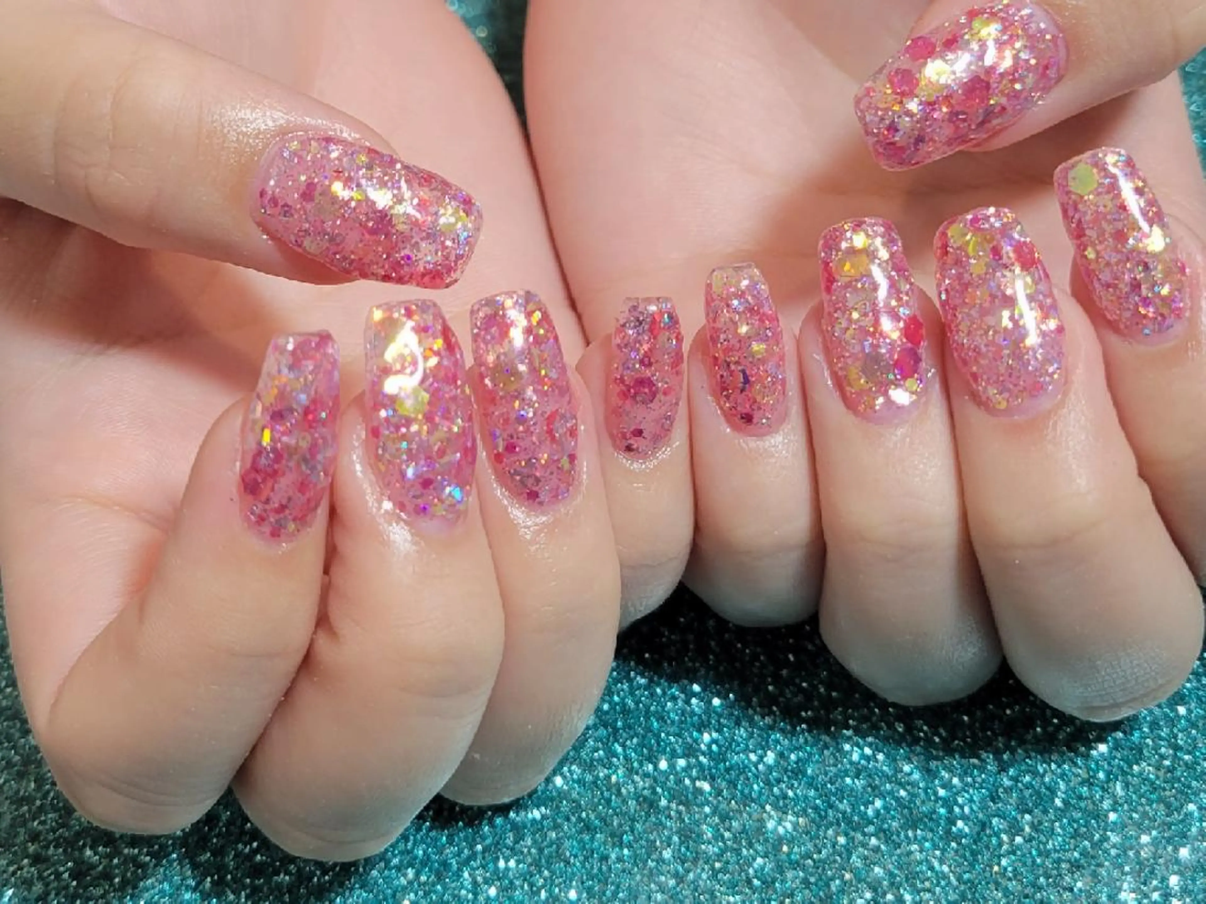 ネイル キラキラネイル 💜bora .のネイルデザイン