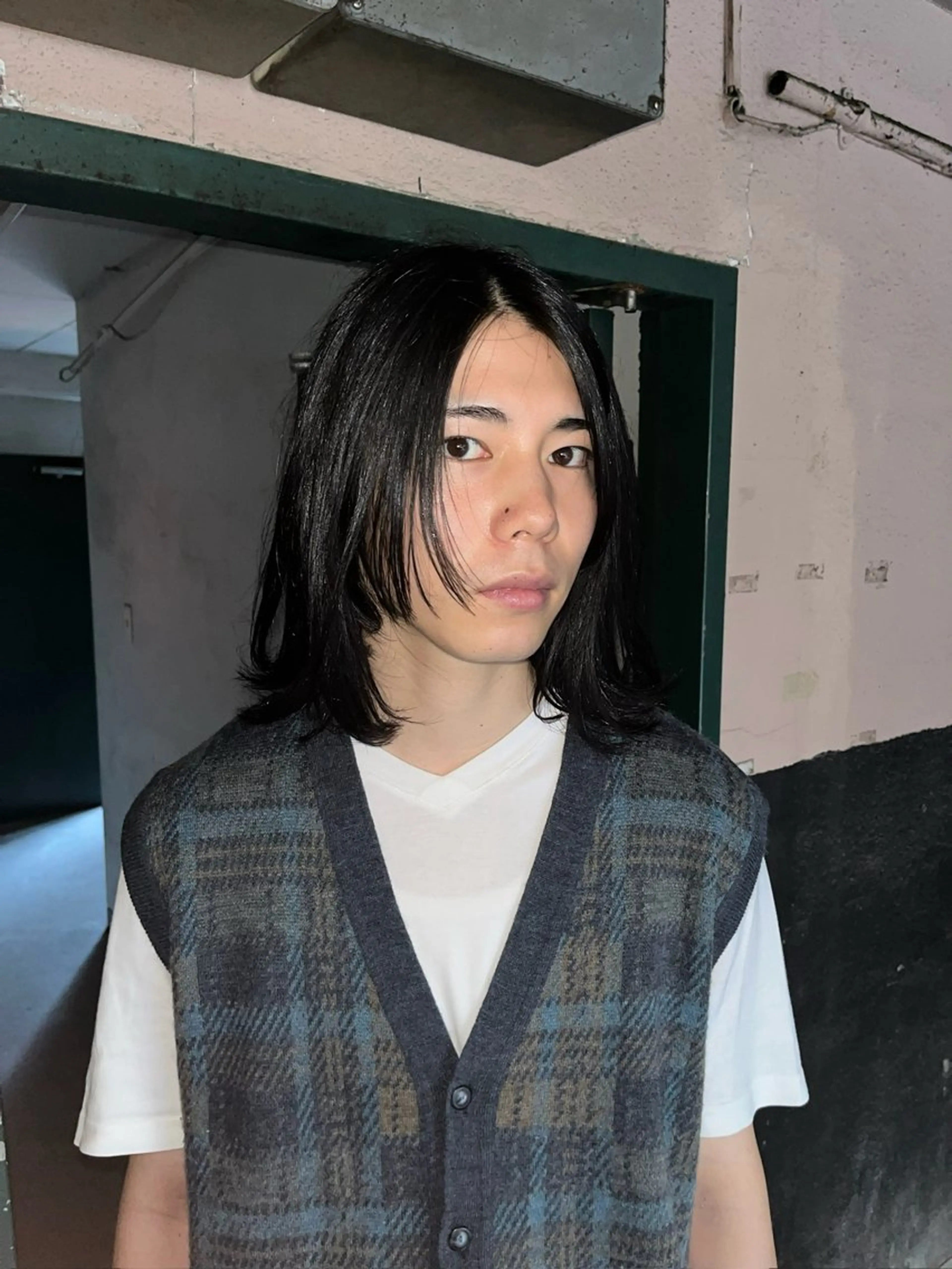 ミディアム パーマ メンズ カット 縮毛矯正 トリートメント ヘッドスパ ヘアセット gallica表参道 副店長/佐藤翼のヘアスタイル