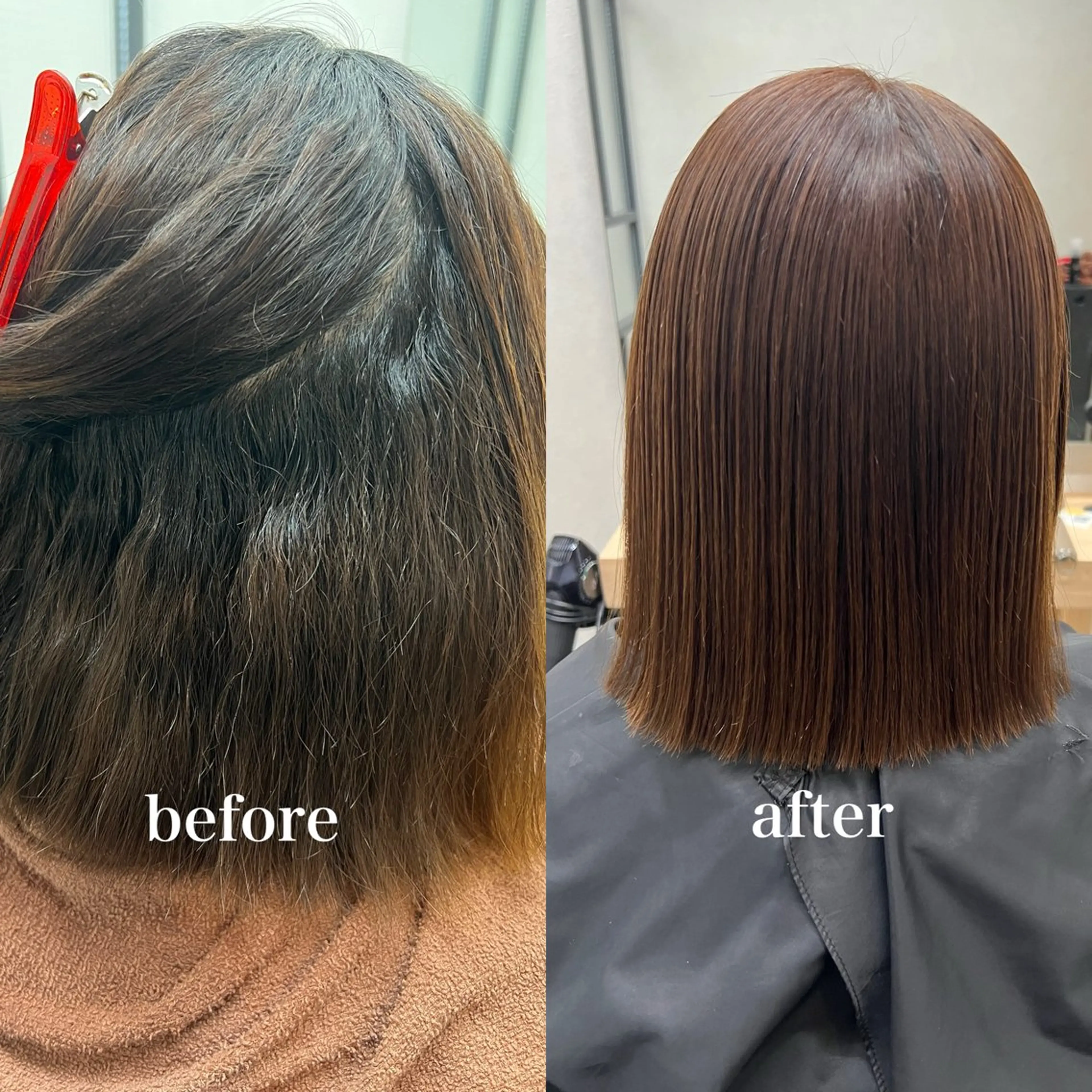 【ダメージが気になる方はこちら☆】髪質改善ケラフェクト酸性ストレート お手入れカットサービスの写真