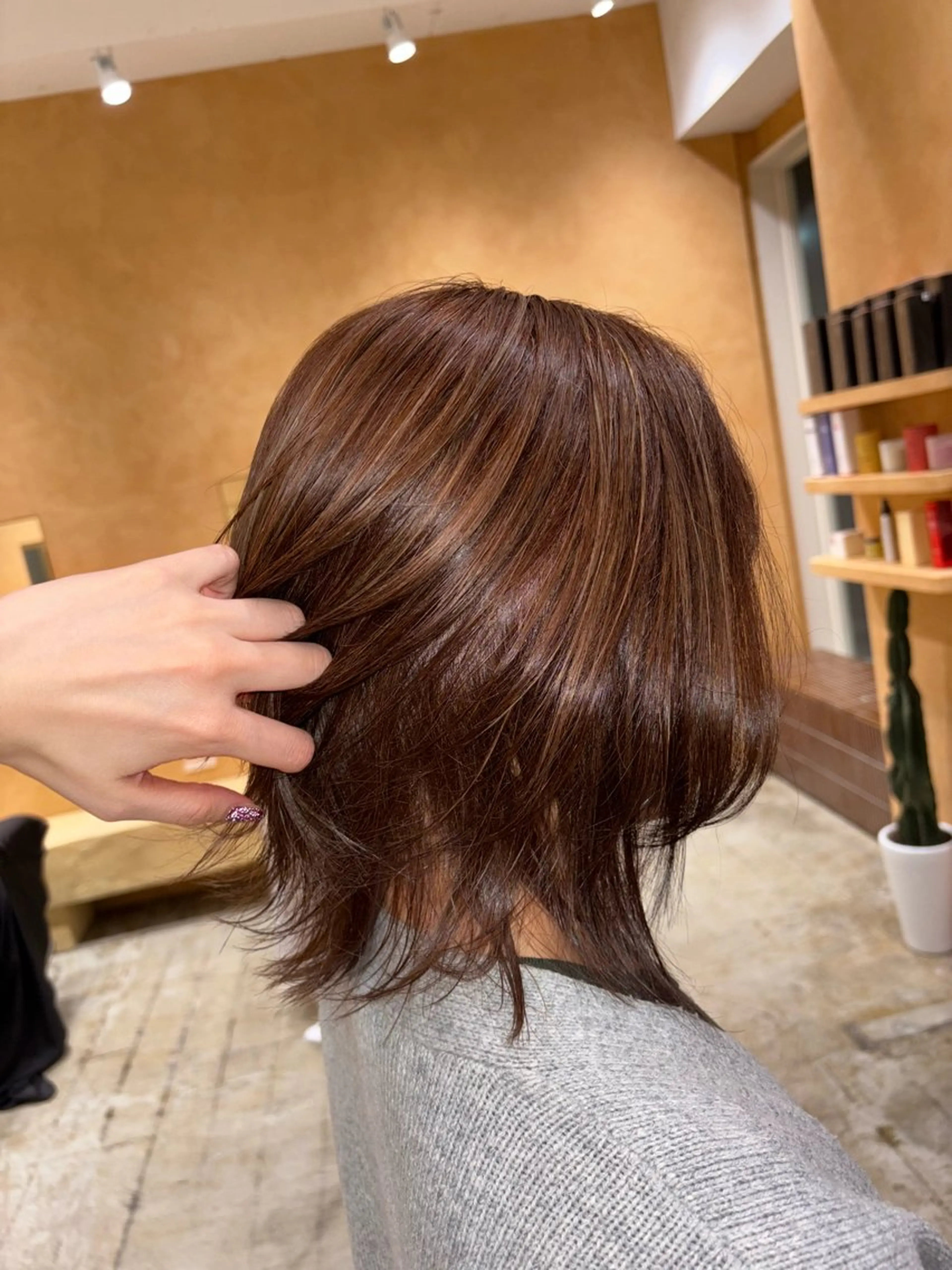 ミディアム ハイライト Gem Hair Studio　湘南平塚西口店所属・このか🌸ショート/ ボブカットのヘアスタイル