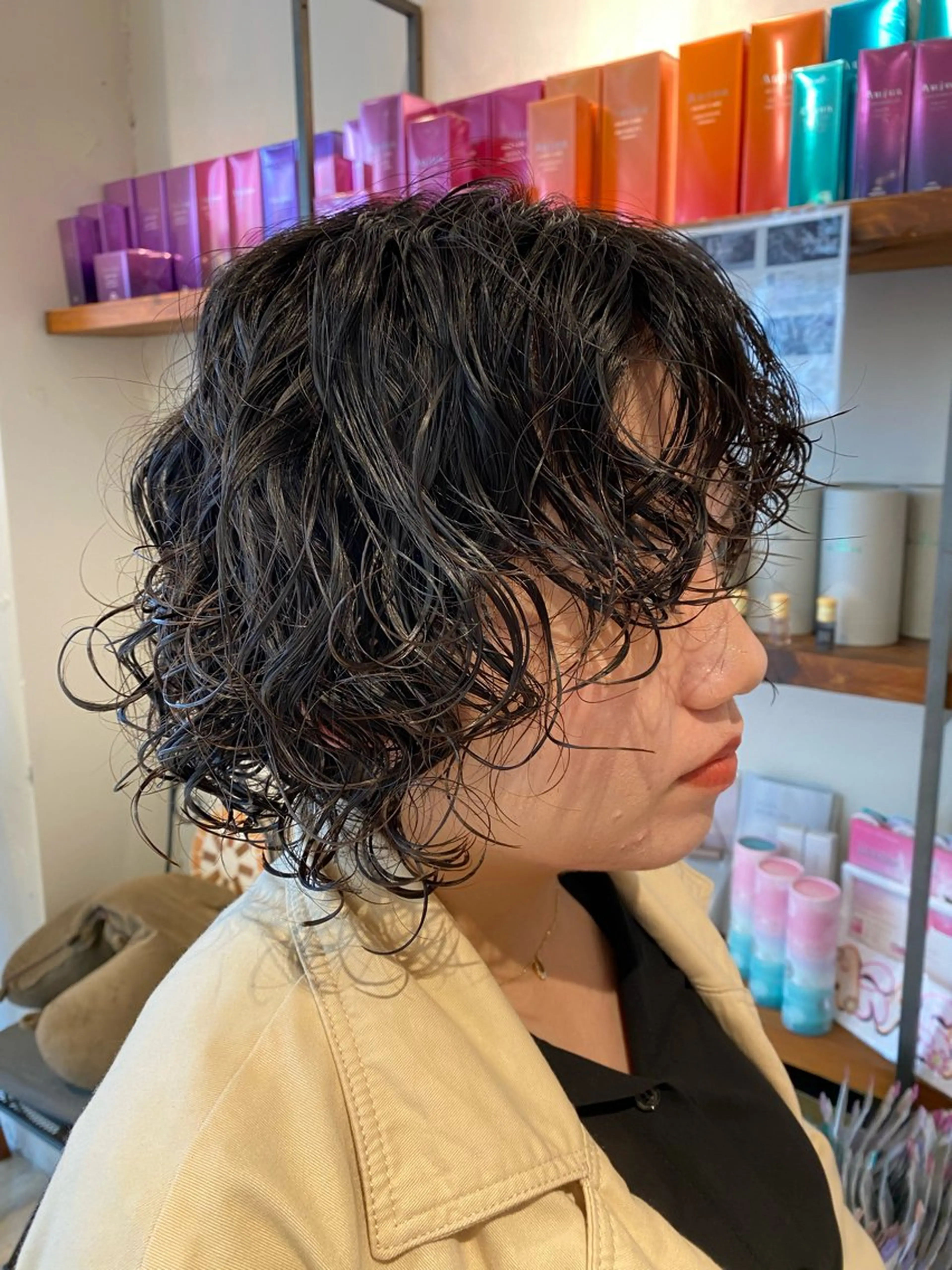 ショート パーマ カット パーマ ナチュラルヘア🫧 ナナミのヘアスタイル