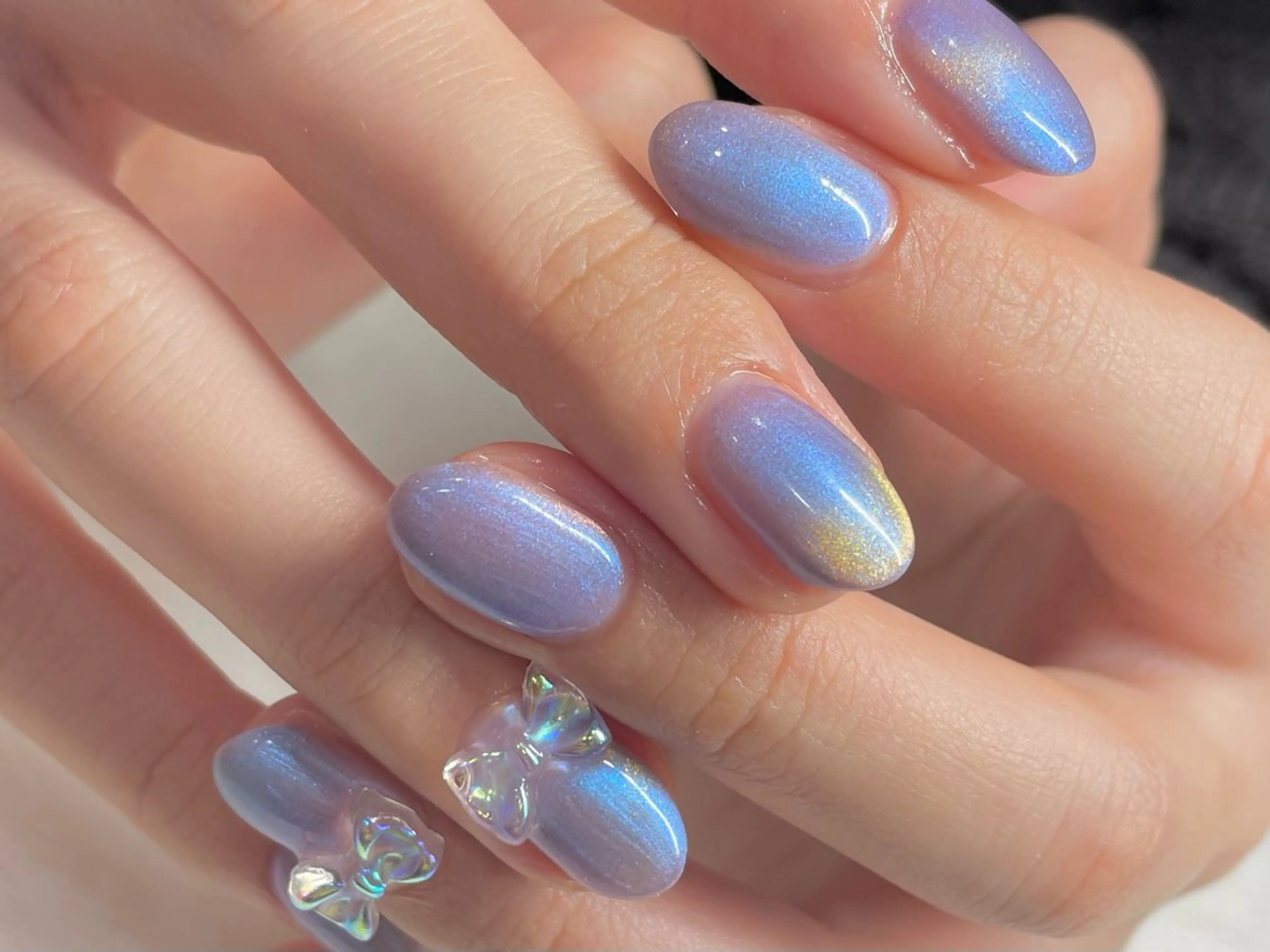 ネイル マグネットネイル リボン riri nail所属・riri-nail Rie Endoのネイルデザイン