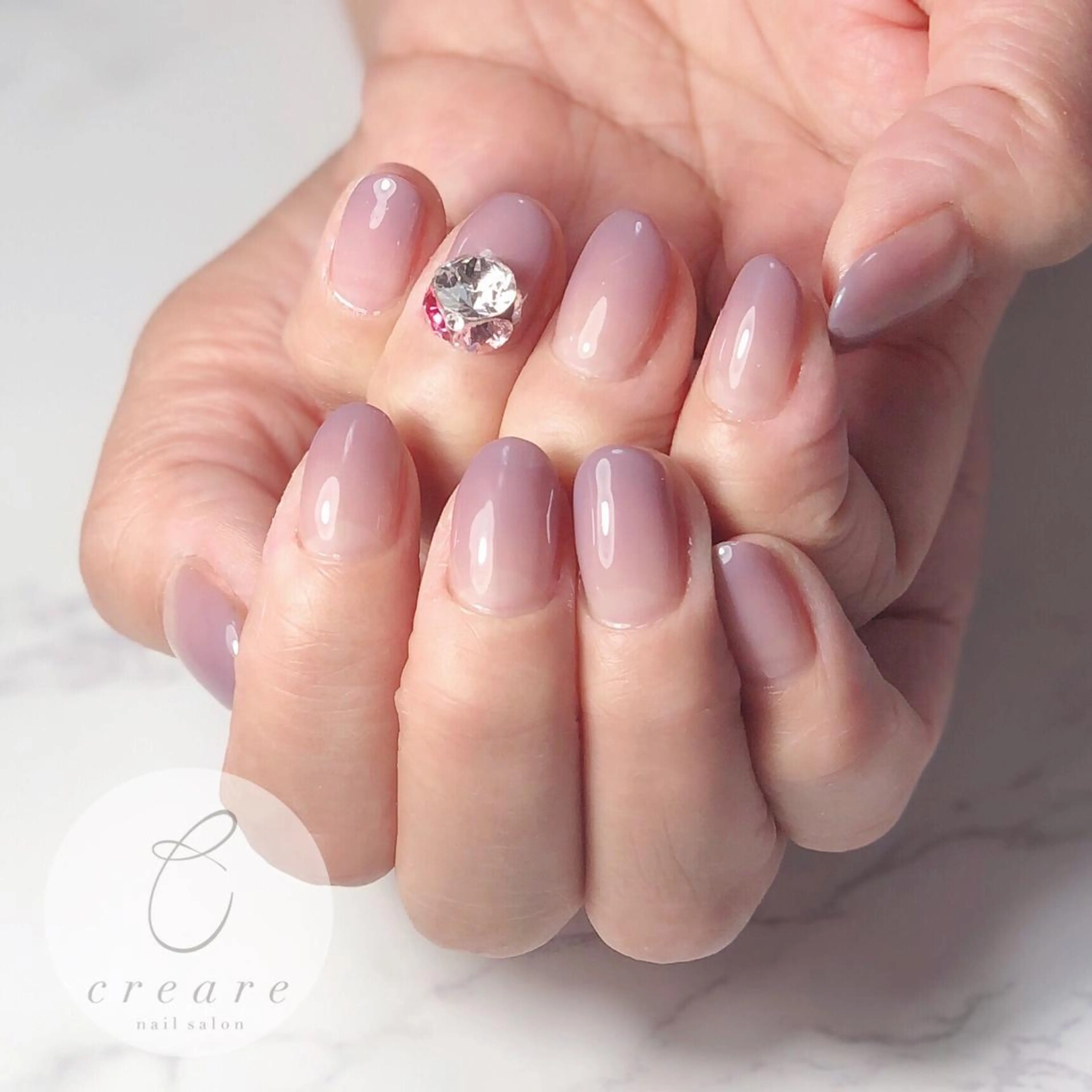 ネイル アートネイル ジェルネイル グラデーション オフィスネイル ワンカラーネイル 辻野 和枝のネイルデザイン