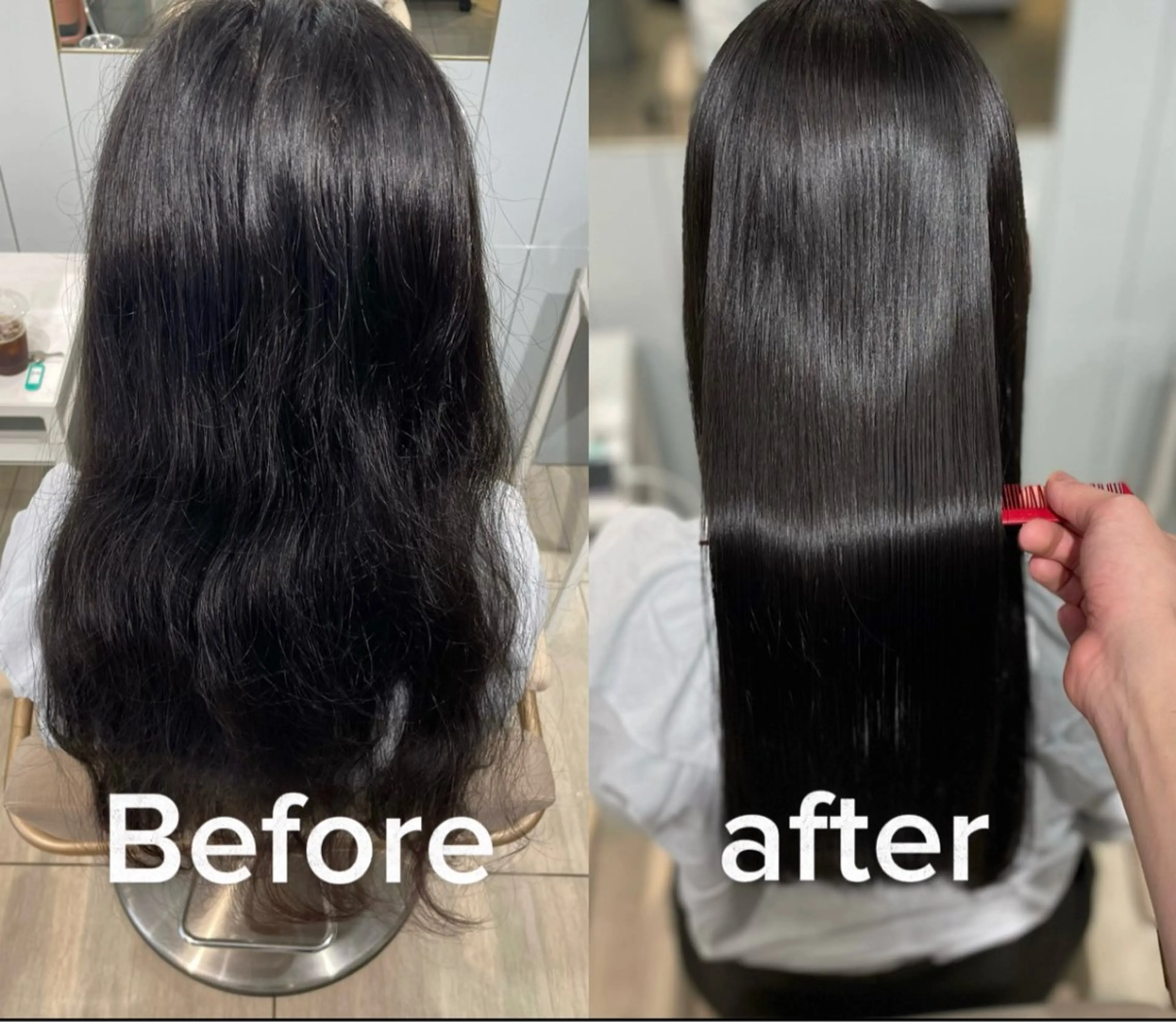ロング カット ヘアカラー 縮毛矯正 トリートメント 梅田縮毛矯正◻︎髪質 改善◻︎細見　了眞のヘアスタイル