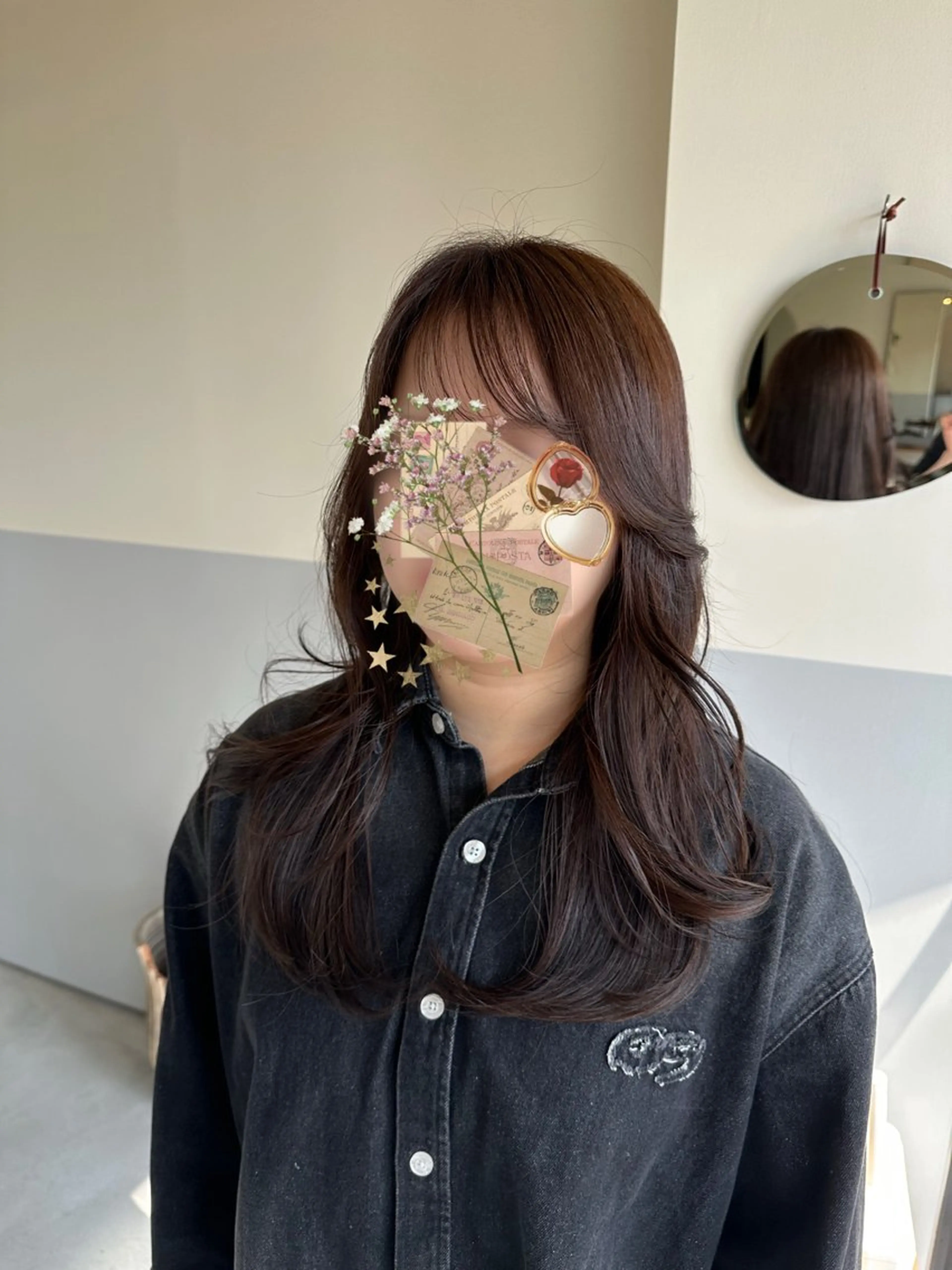 ロング レイヤーカット 三浦 彩那のヘアスタイル