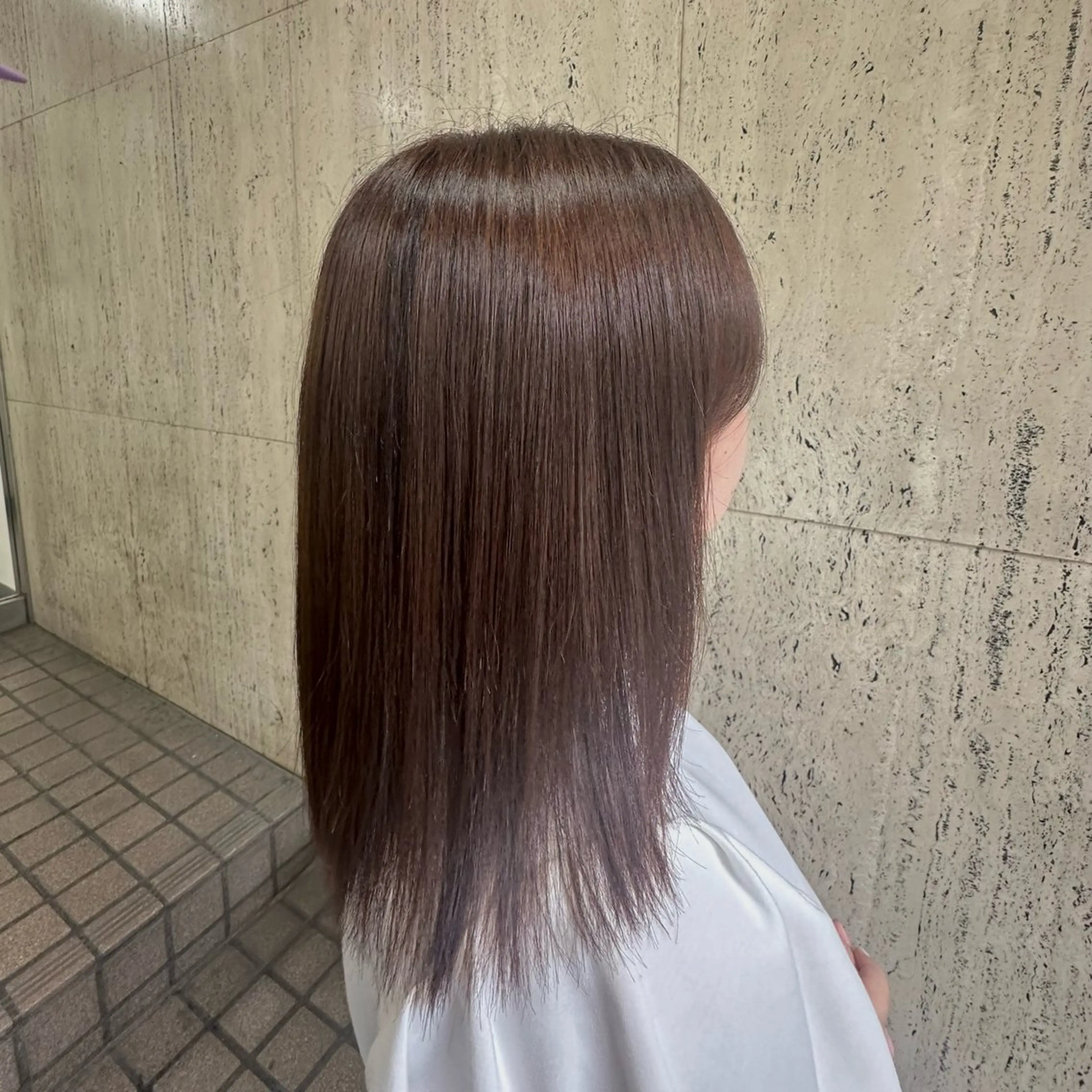 セミロング カラー ベージュカラー ブリーチ ブリーチなしカラー オレンジ 田中 汰知のヘアスタイル