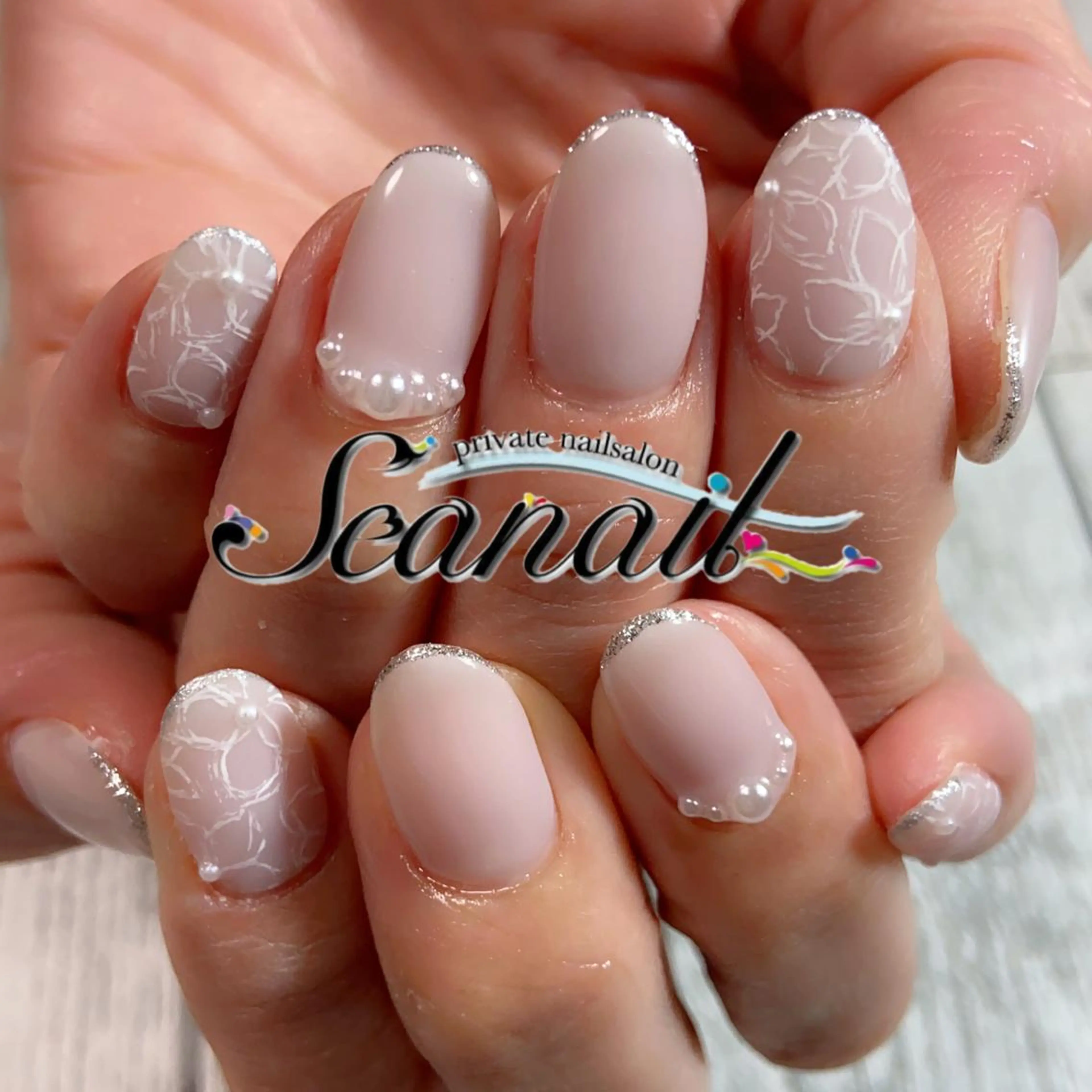 ネイル アートネイル フラワーネイル フットネイル ジェルネイル レース 小尾 栞のネイルデザイン