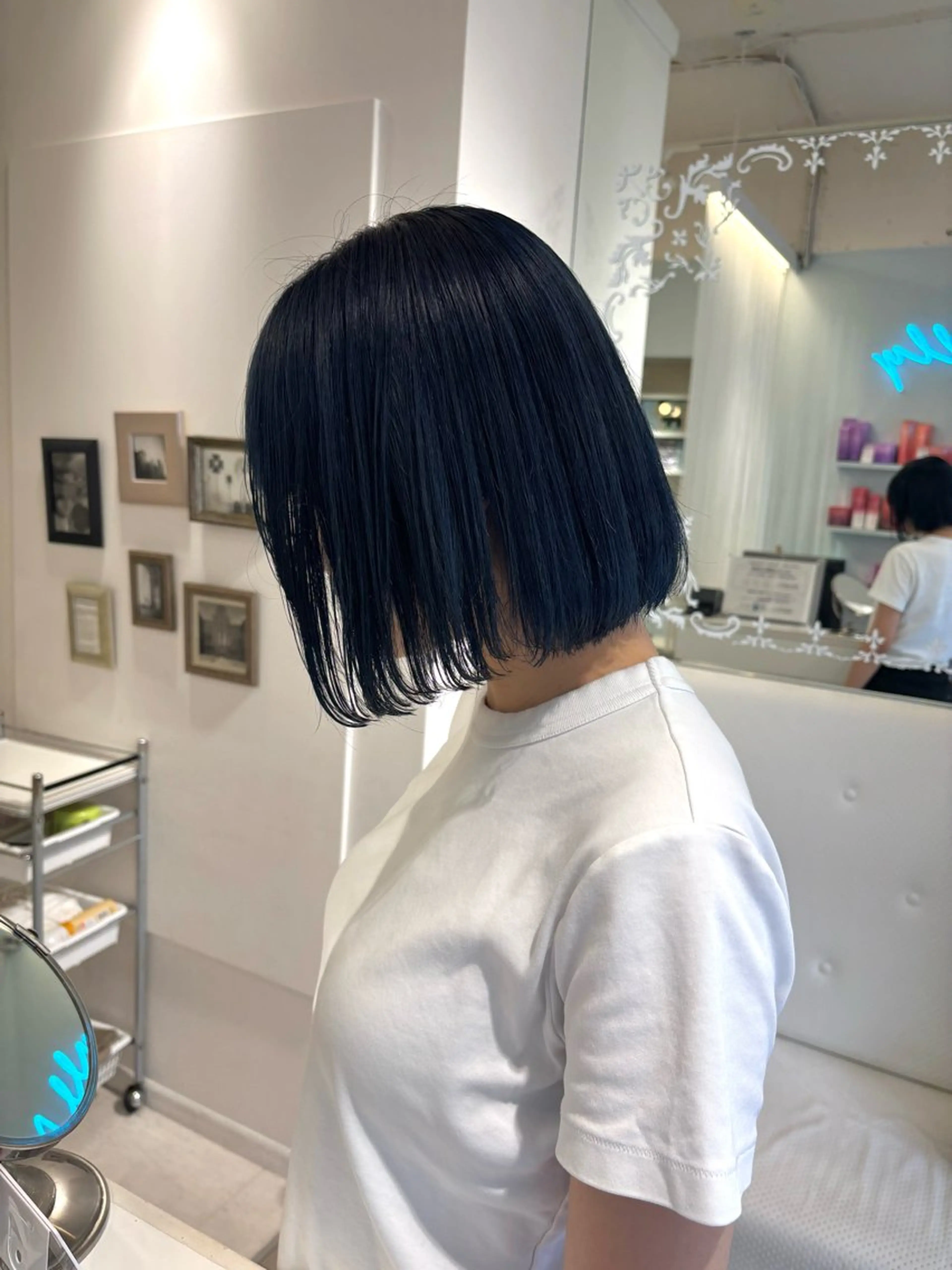 ミディアム カラー ParveMix 楠本結菜のヘアスタイル