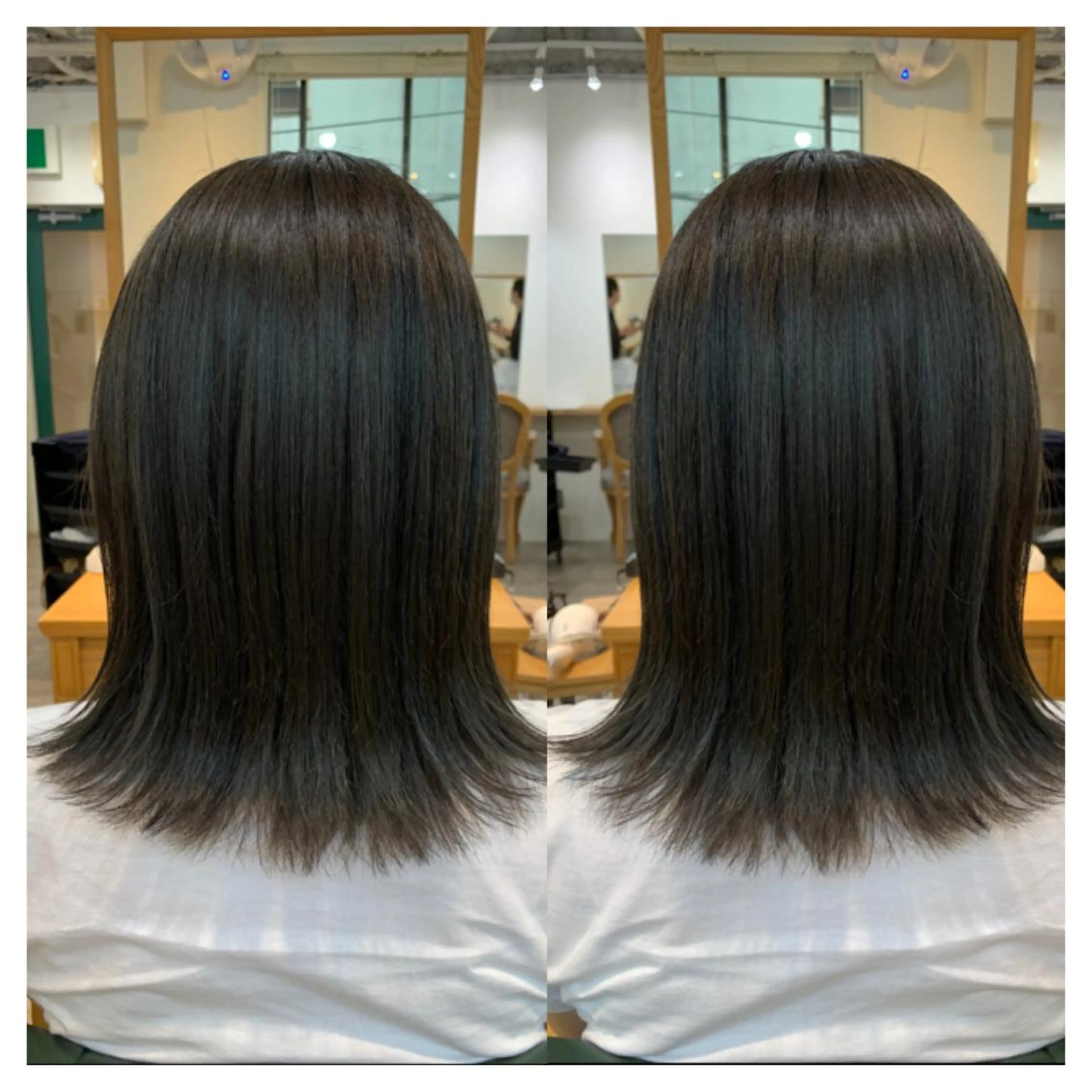 ミディアム カラー カット ヘアカラー トリートメント 村山 茉衣のヘアスタイル