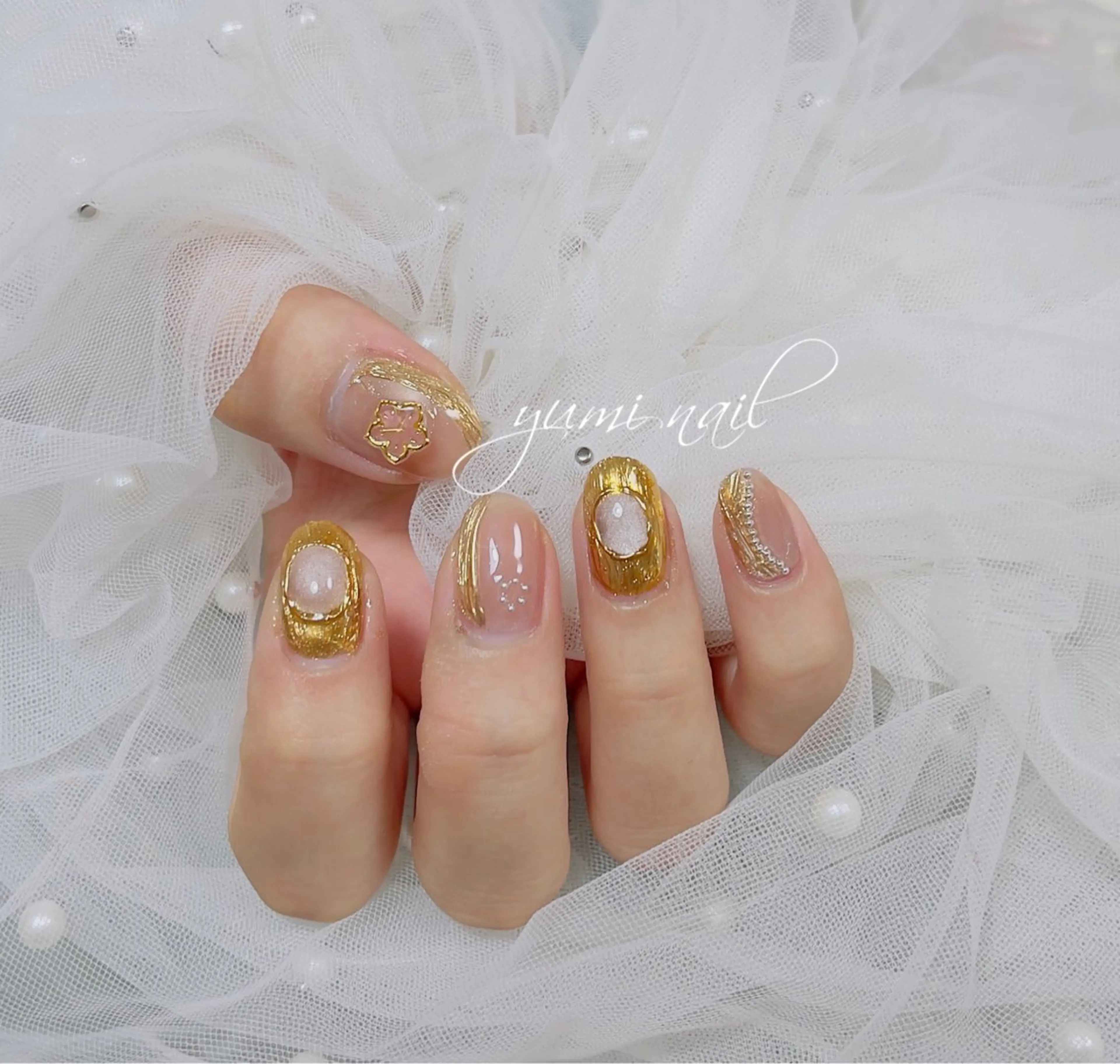 ネイル 𝐲𝐮𝐦𝐢🎀 長さ出しデザイン専門のネイルデザイン