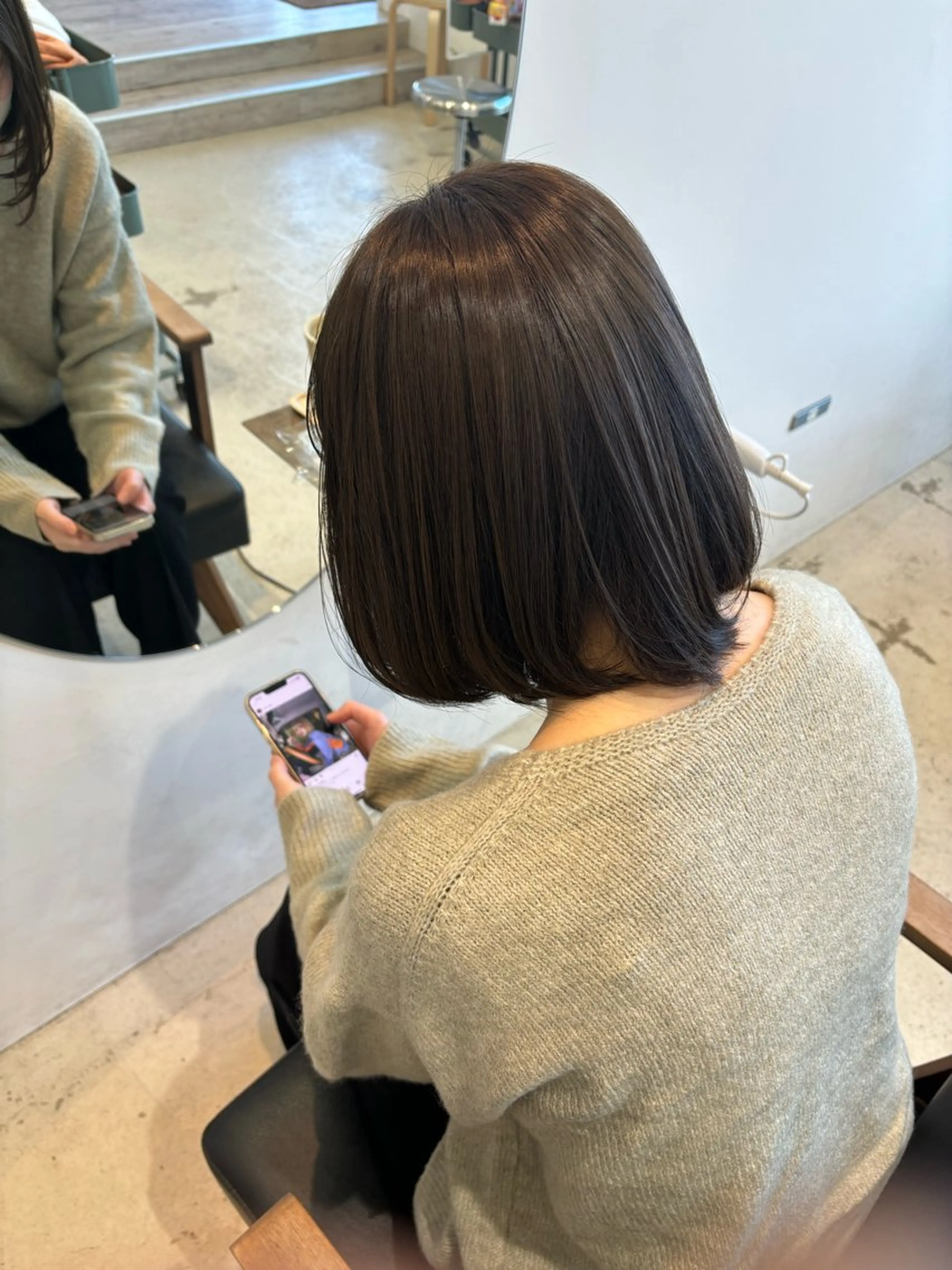 ミディアム カラー ベージュカラー ブリーチ ブリーチなしカラー オリーブベージュ ayame by Gigi所属・Gigi宇都宮🌼 sayanoのヘアスタイル