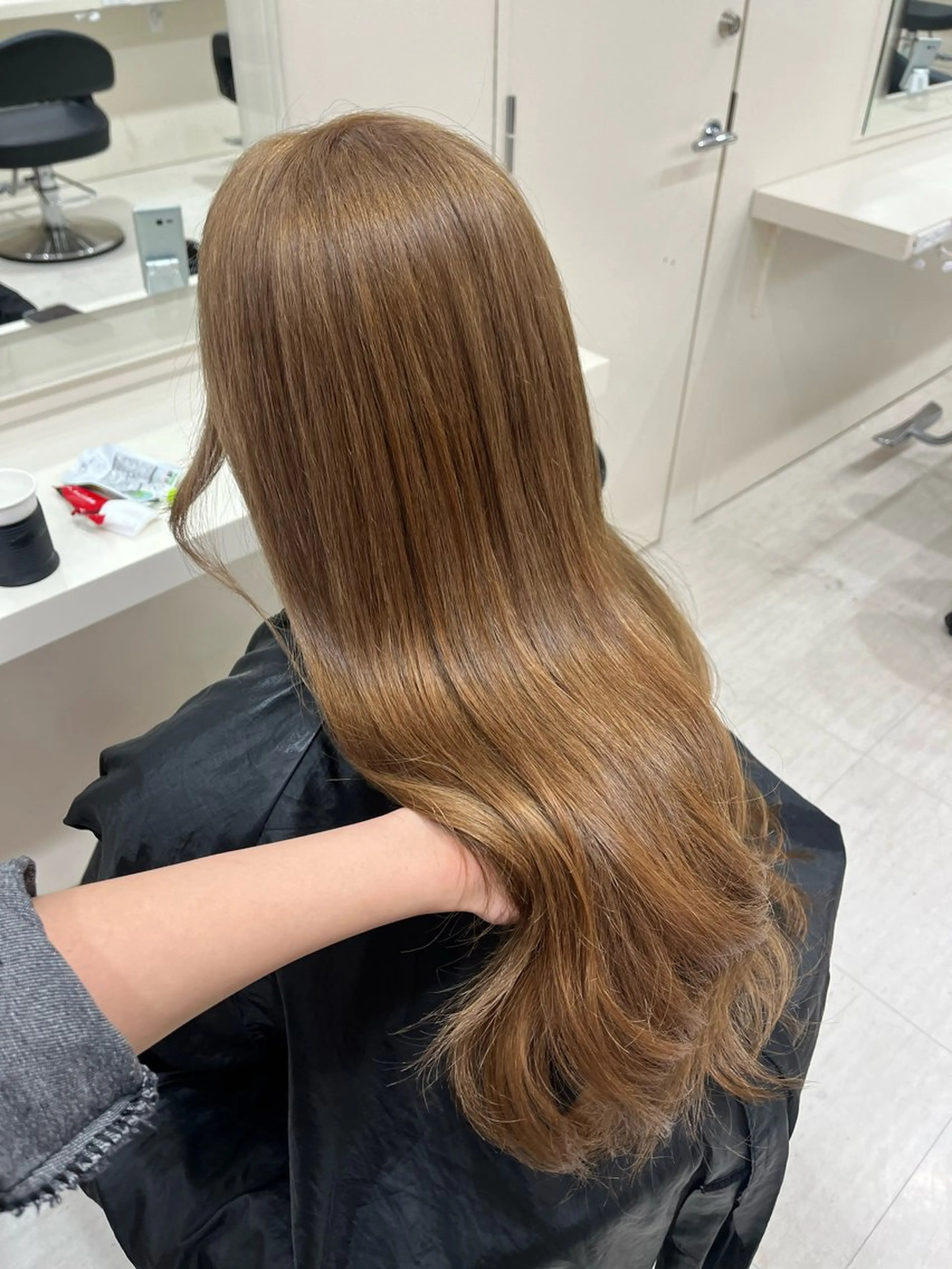 ロング カラー ベージュカラー 大人上品ベージュ 🎀HARUNAのヘアスタイル