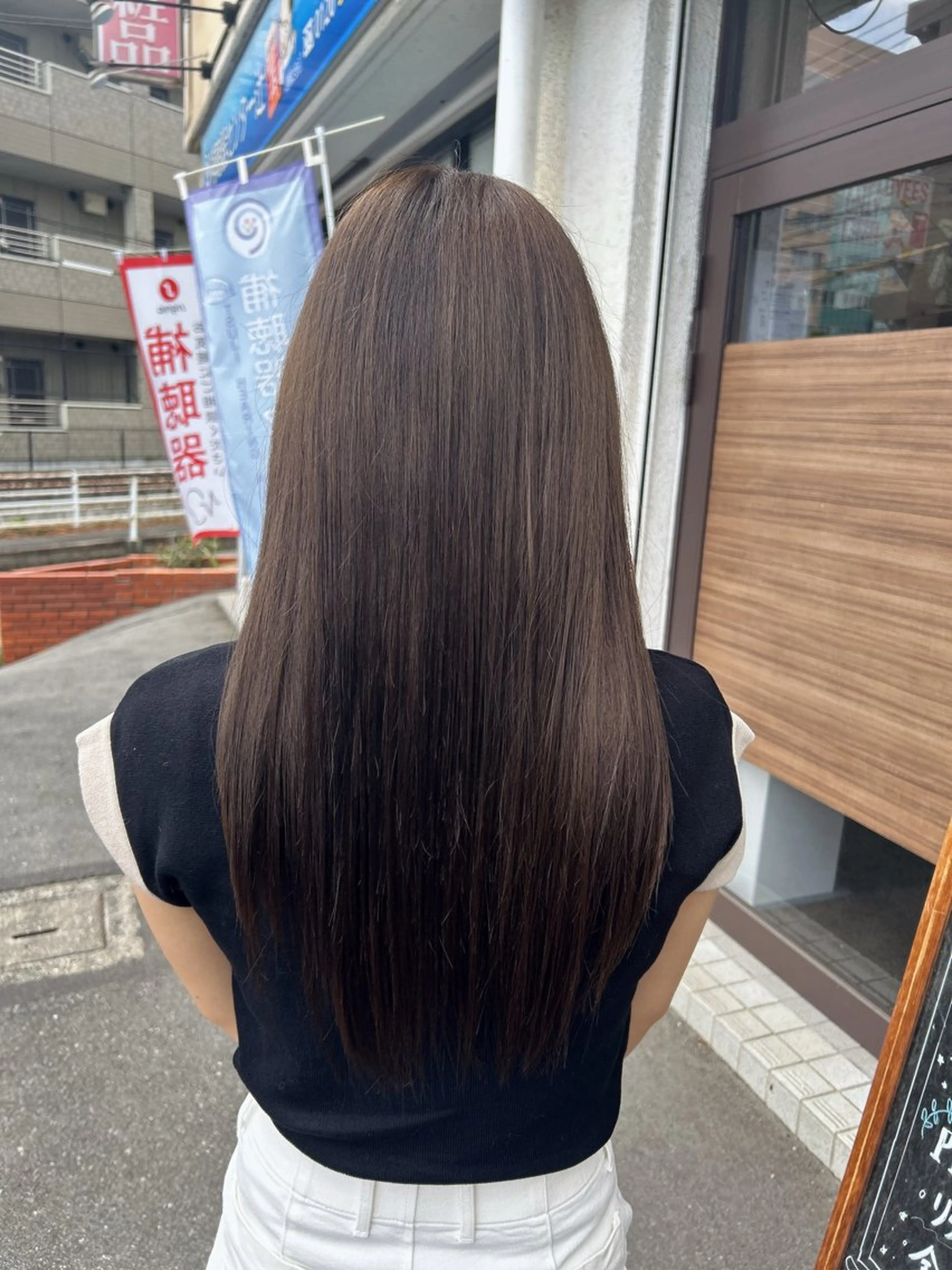 ロング カラー グレージュ ヘアカラー 💎ヘアーサロン NIKA💎YURIのヘアスタイル