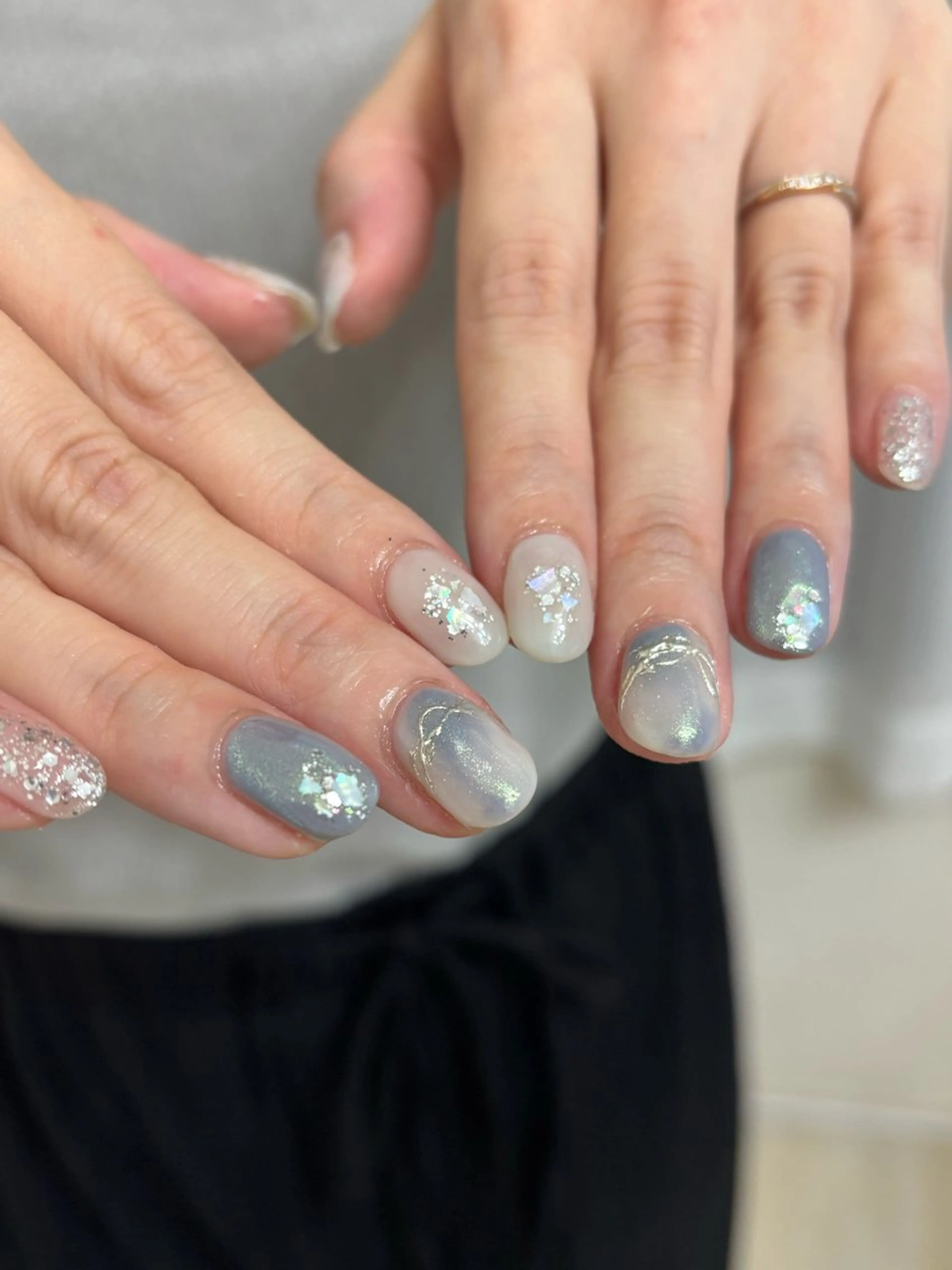 ネイル ハンドネイル 浅草eknail 🖤EMIRIのネイルデザイン