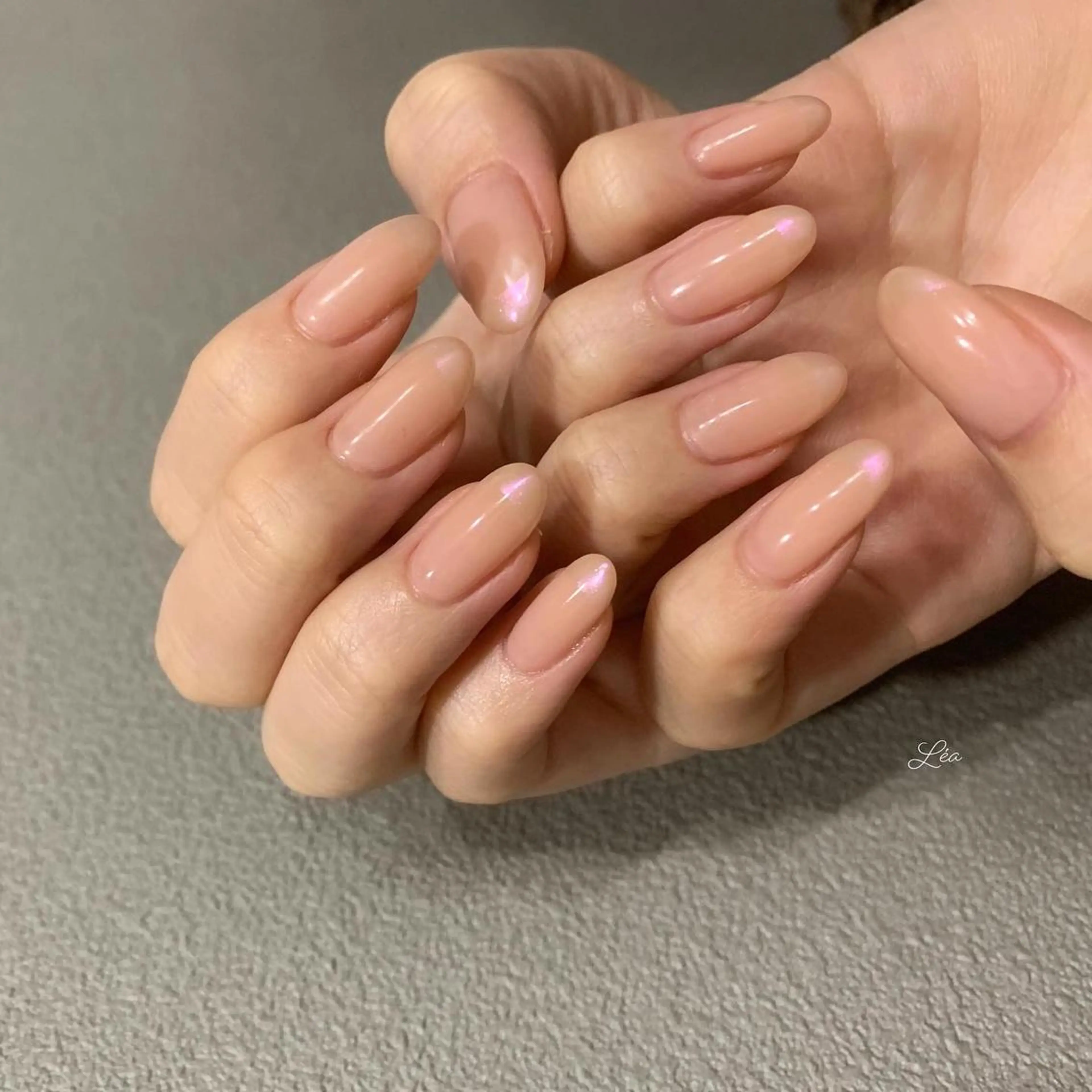 ネイル ジェルネイル ミラーネイル パラジェル Léa nailのネイルデザイン