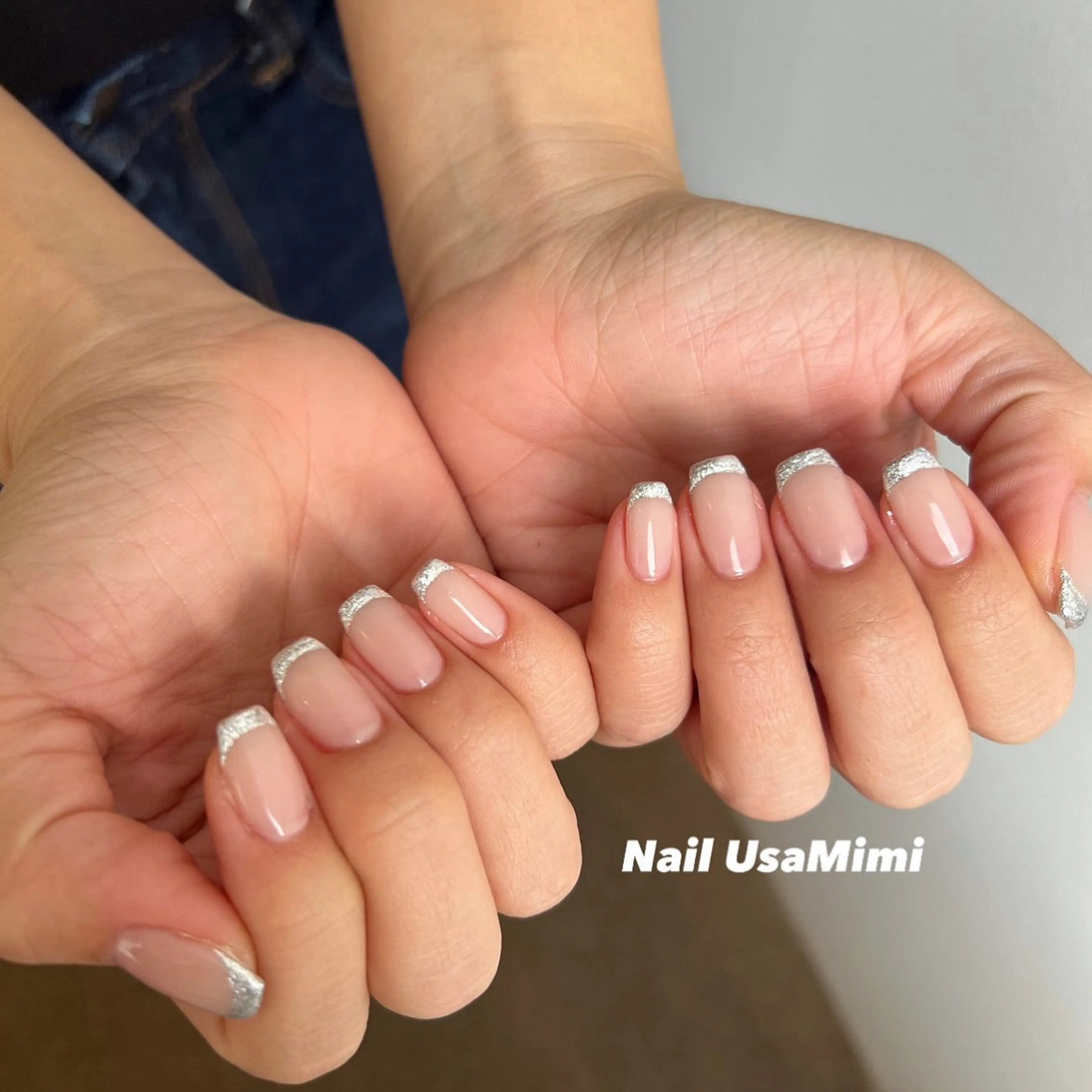 ネイル フレンチネイル ジェルネイル 韓国ネイル マグネットネイル 持ち込み 本町NailUsa Mimi RIKOのネイルデザイン