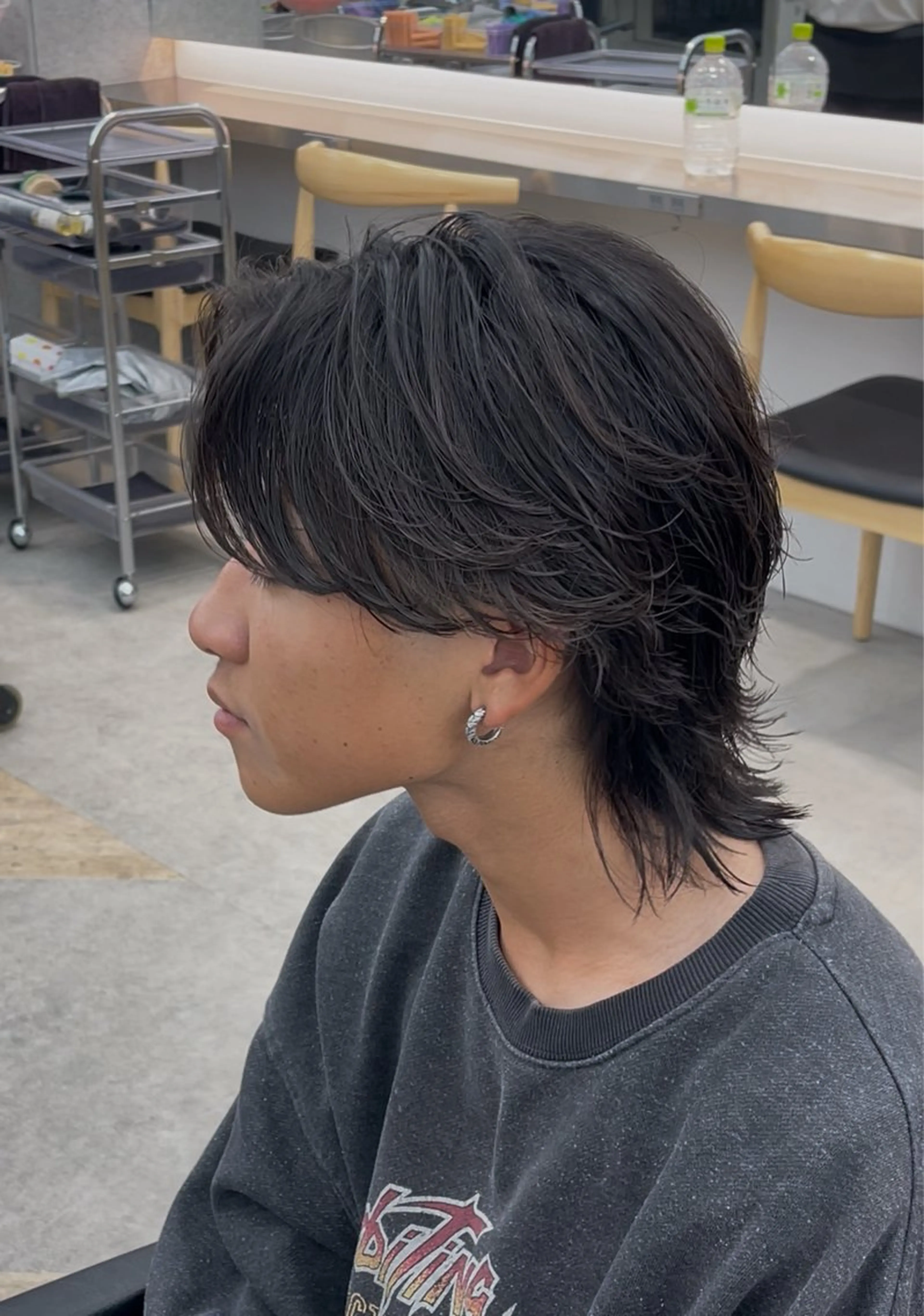 ショート カラー パーマ メンズ キッズ フェザーパーマ メンズパーマ 栄💗メンズパーマ｜ ハイトーン｜haruのヘアスタイル