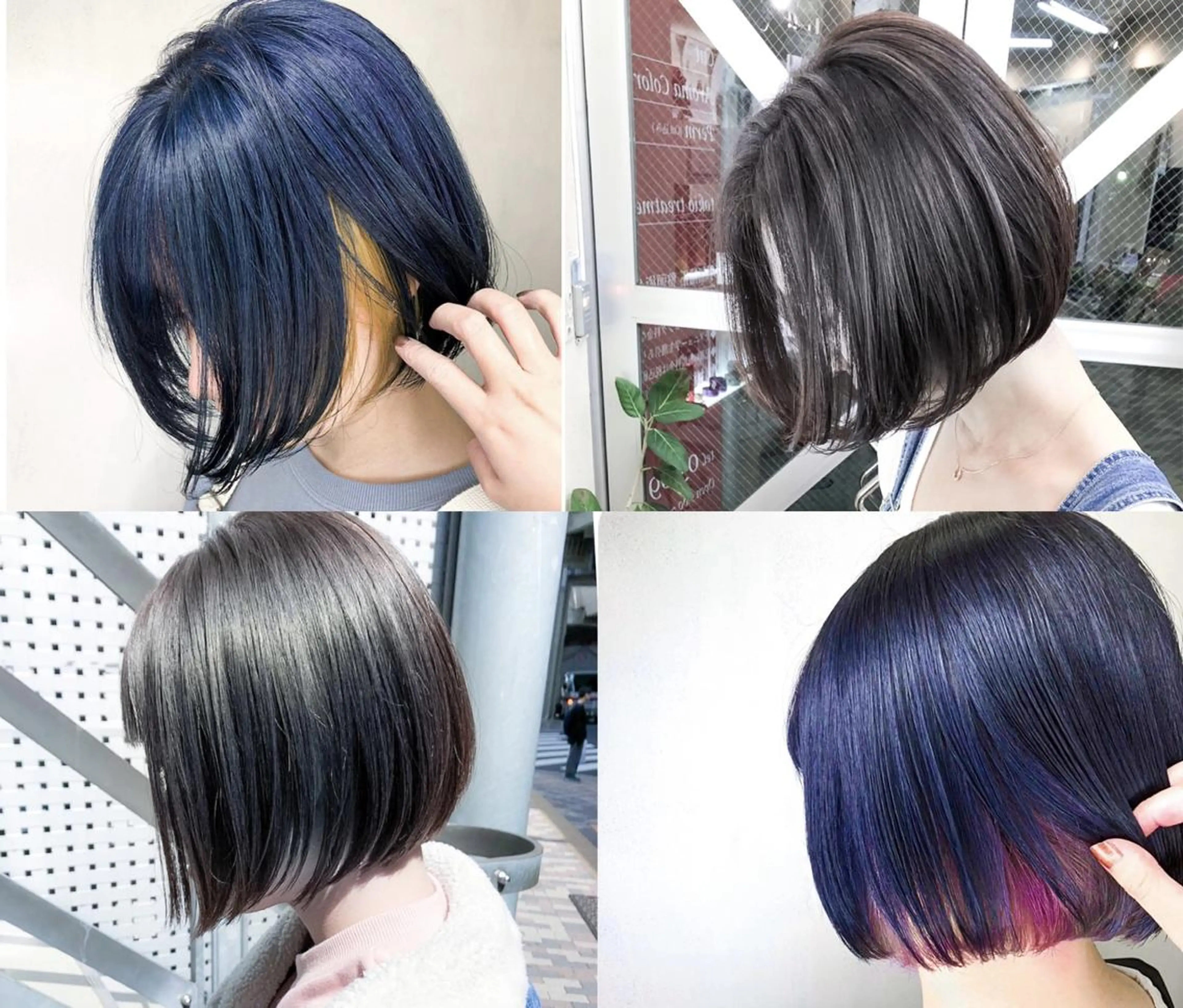 ショート カラー 前下がりボブ アッシュ アッシュブラウン ベージュカラー 黒髪 髪質改善&韓国風特化 型サロン ミシェリーのヘアスタイル