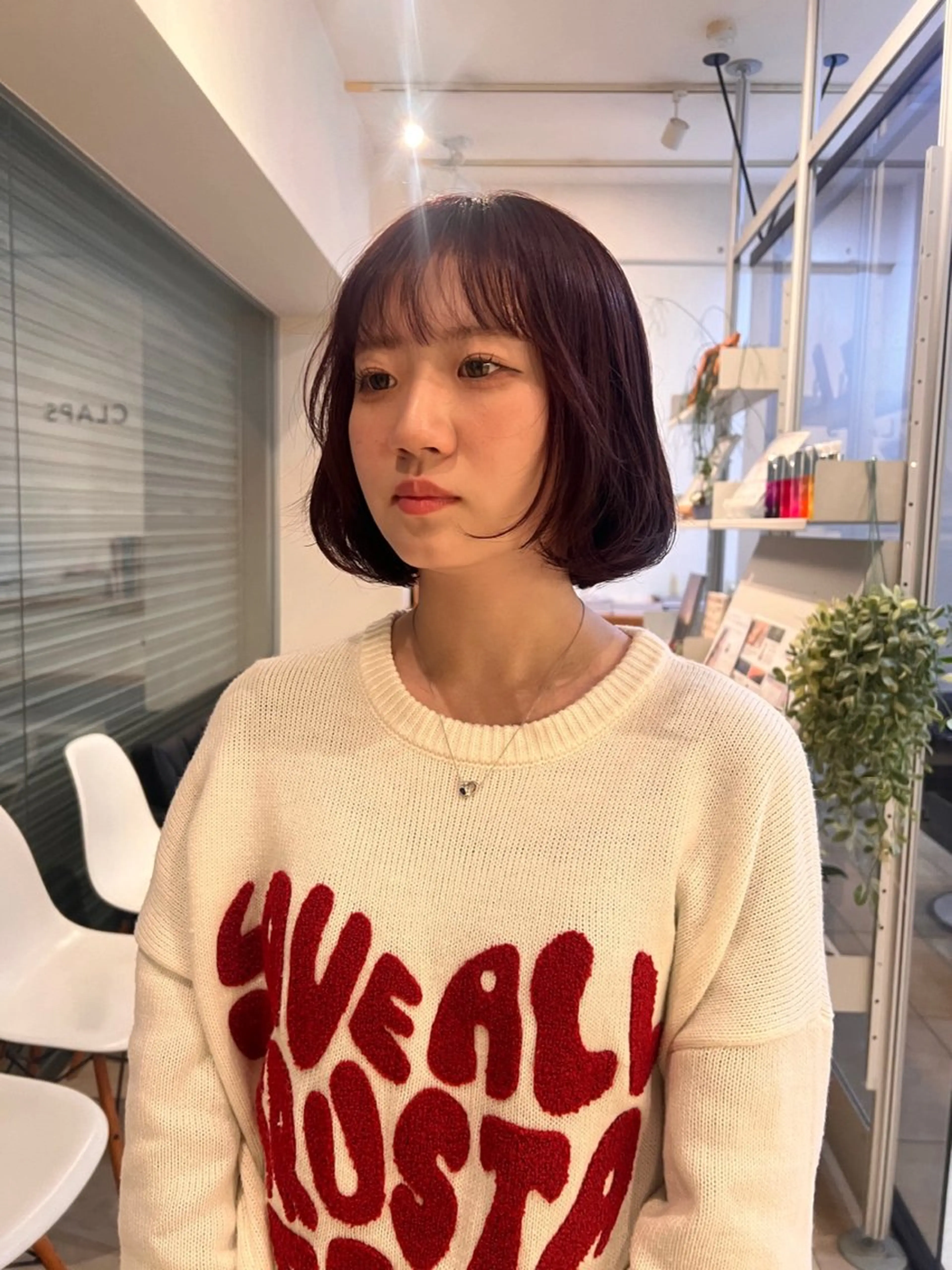 ショート ボブ レイヤーカット リリカ🐈‍⬛ブリー チカラー/上永谷のヘアスタイル