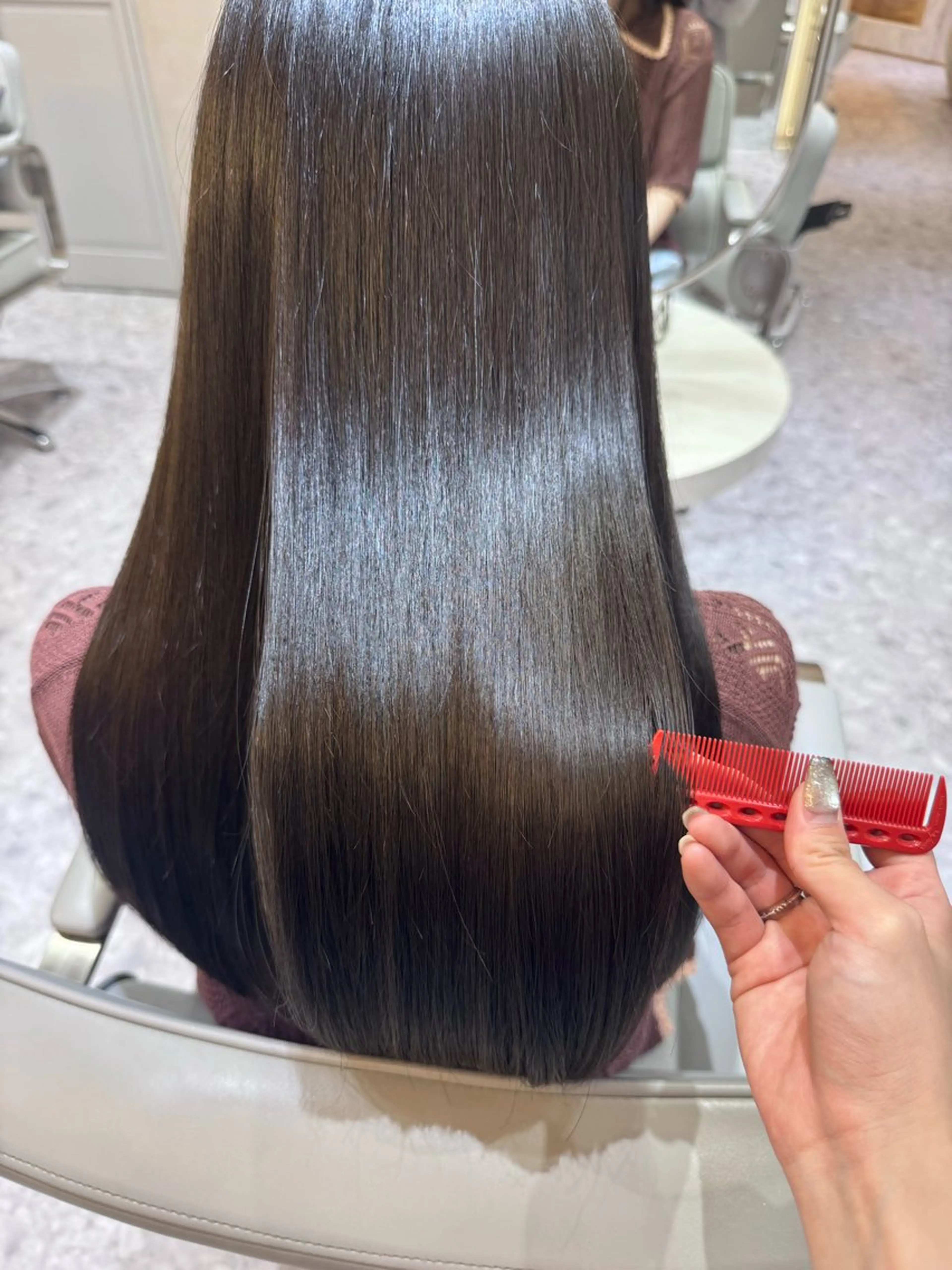 ロング カラー カット 縮毛矯正 トリートメント 🎀髪質改善/艶髪/ 艶カラー🎀浅田涼風のヘアスタイル