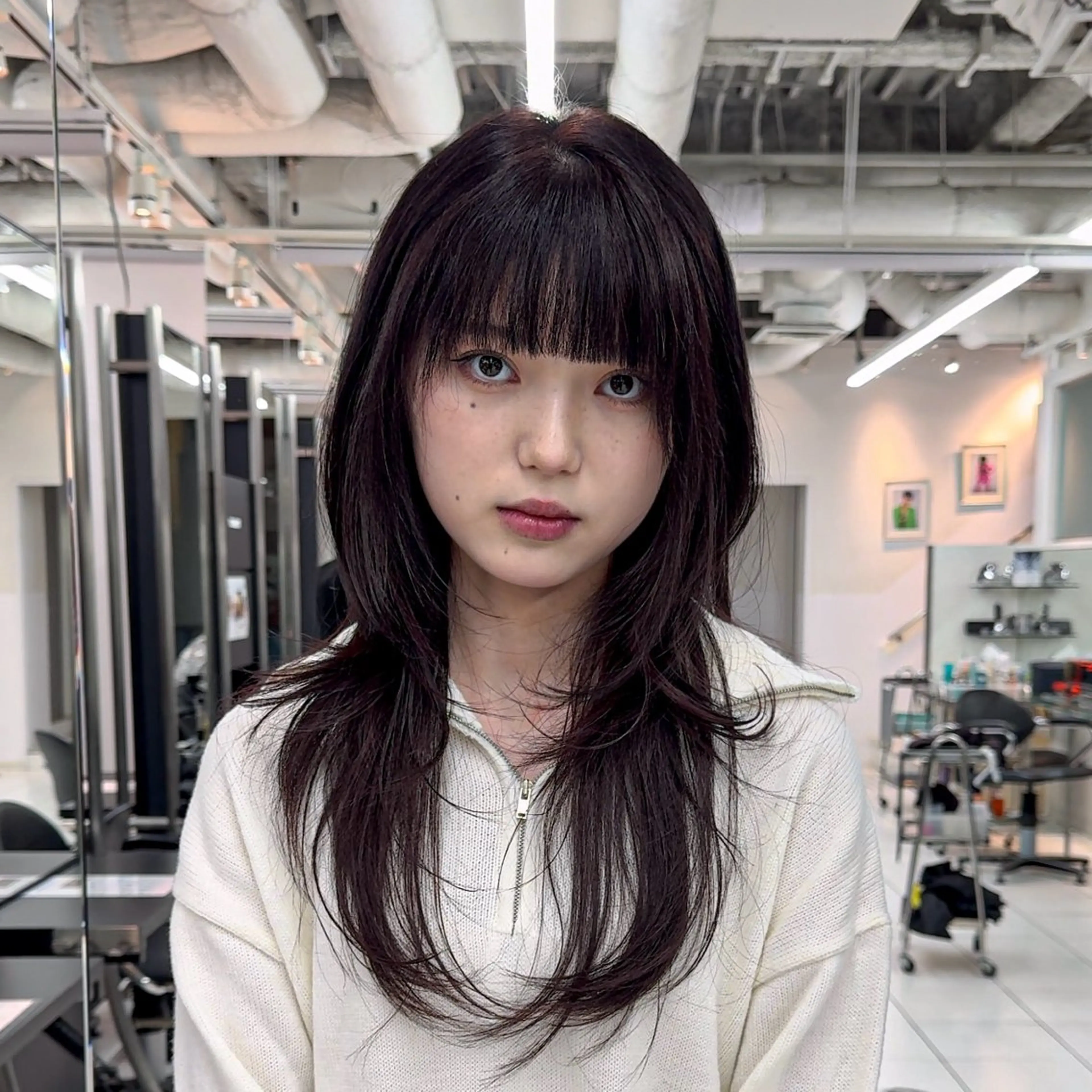 セミロング カット ヘアカラー トリートメント レイヤーカット/ 堀匠吾のヘアスタイル