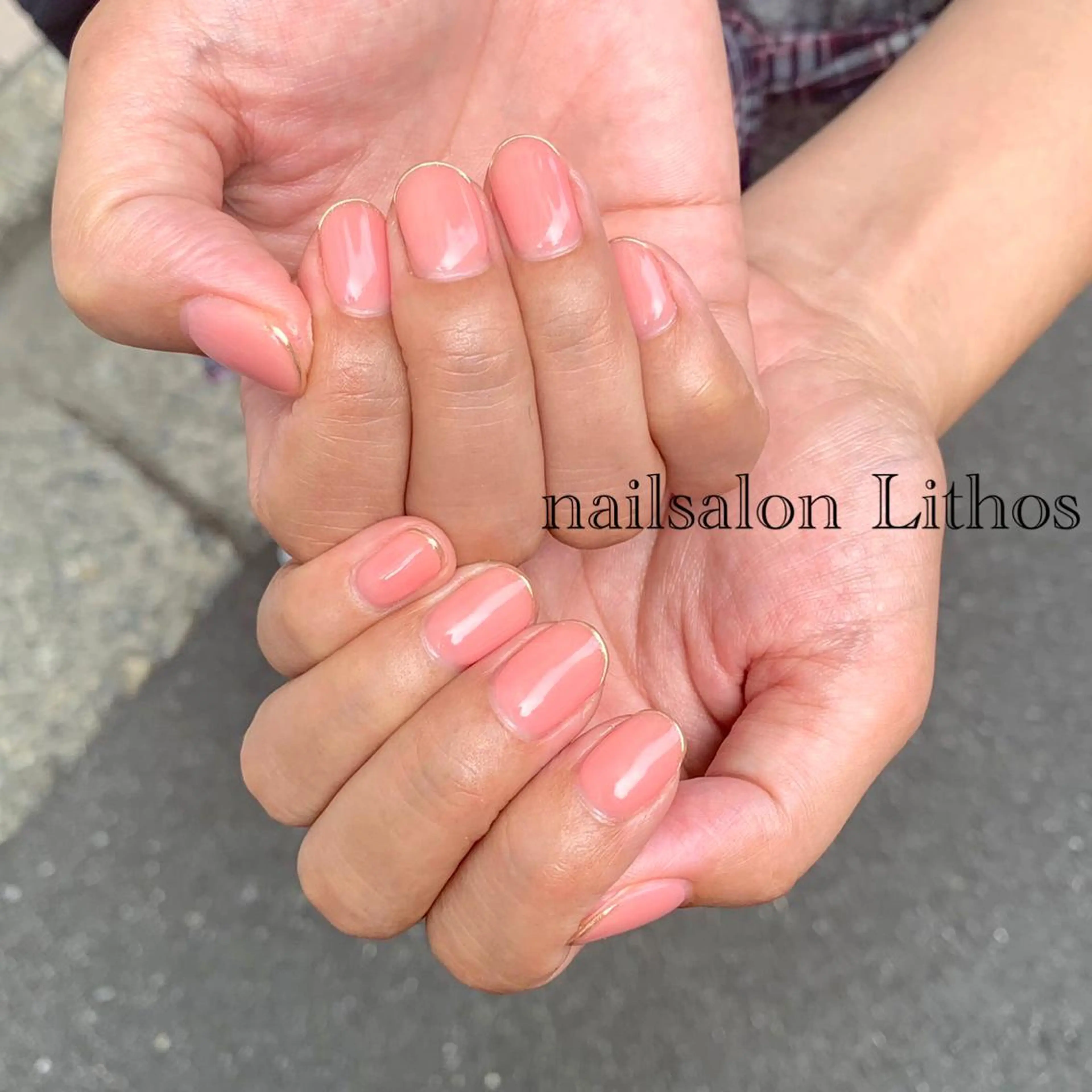 ネイル フレンチネイル ジェルネイル 韓国ネイル オフィスネイル ワンカラーネイル ハンドネイル nailsalon Lithos所属・nailsalon Recontreのネイルデザイン