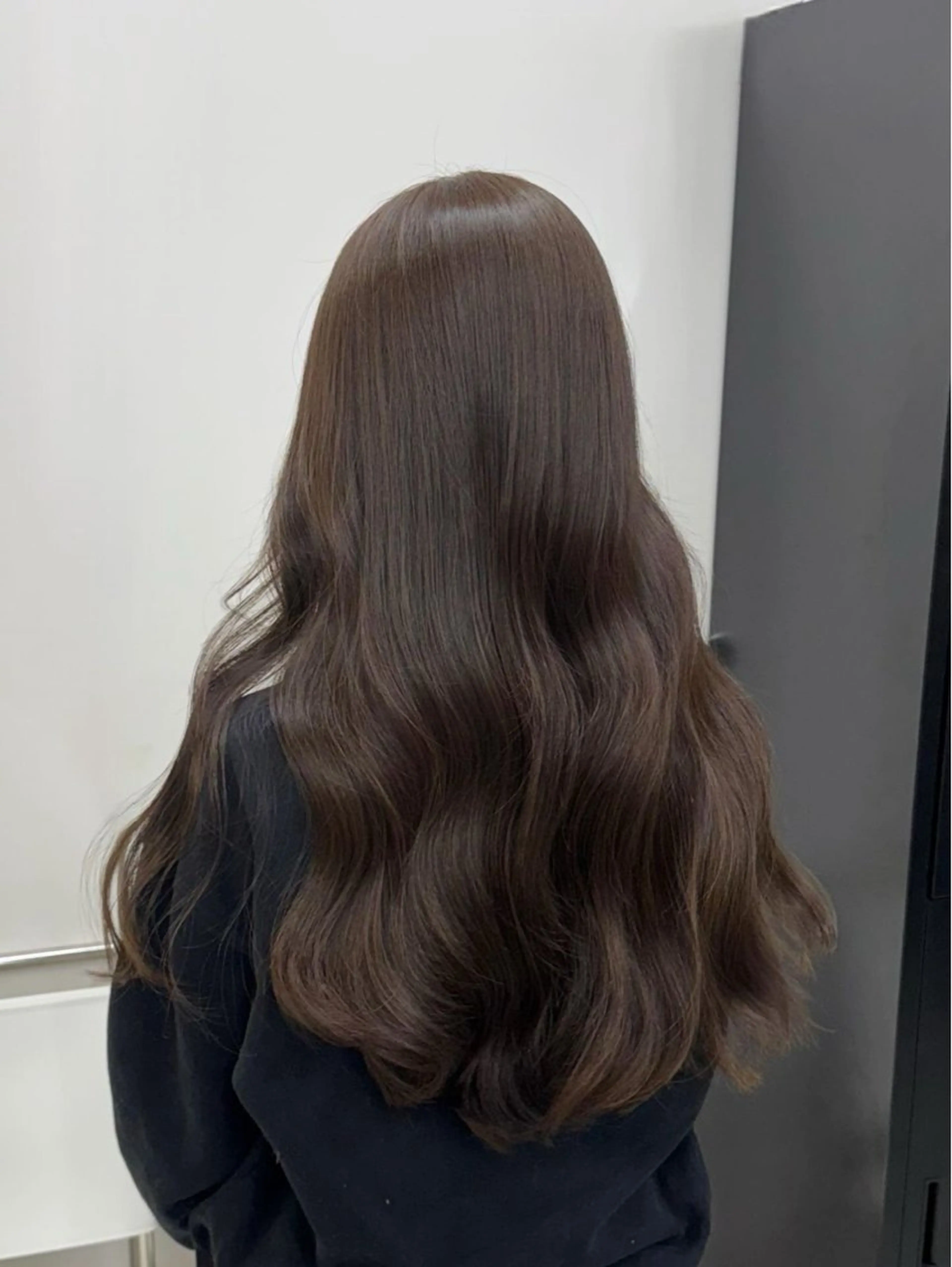 ロング カット ヘアカラー yuzua/オリーブ /透明感/レイヤーのヘアスタイル