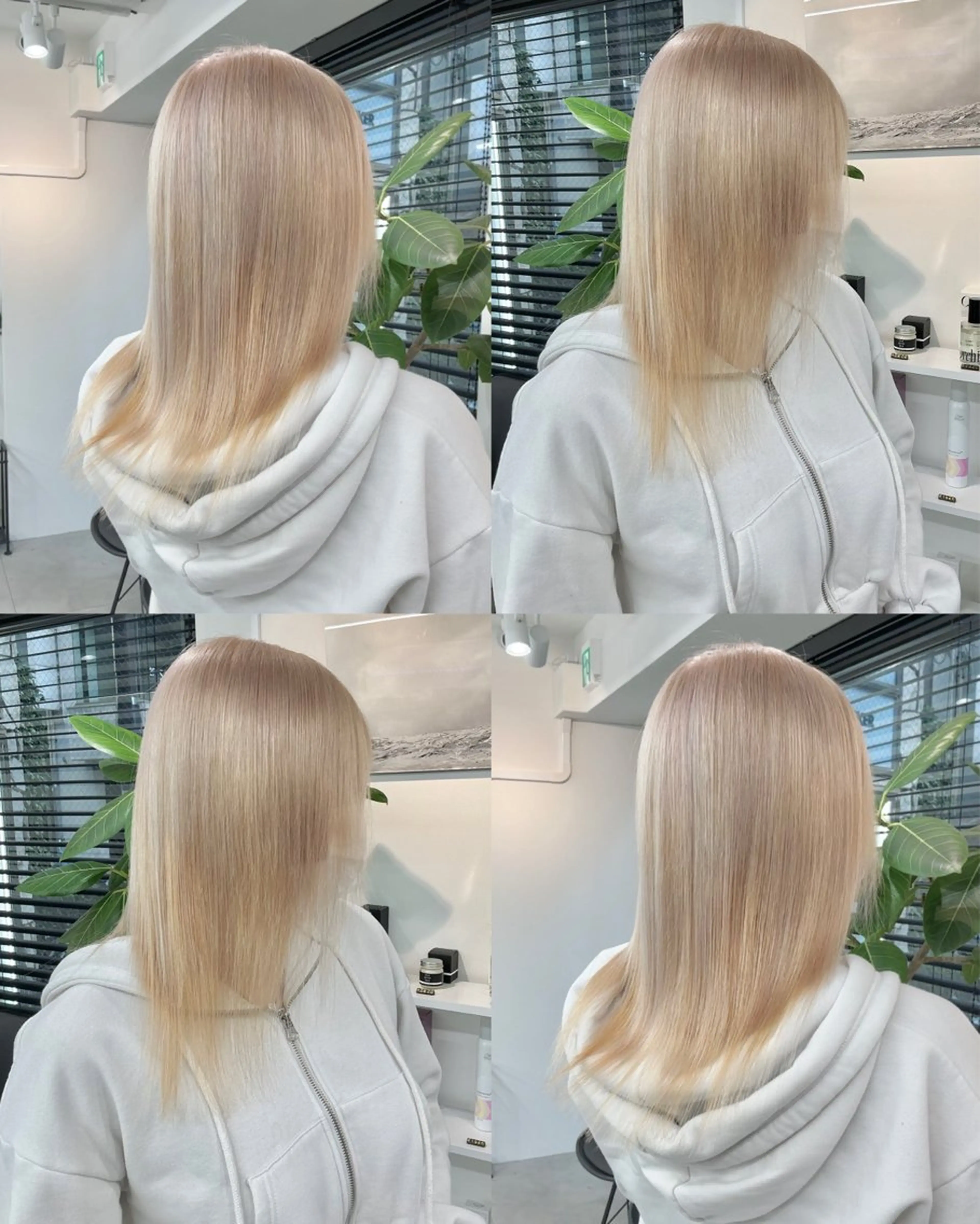 ミディアム ヘアカラー トリートメント ハイトーンカラー 🦋yuri🦋のヘアスタイル