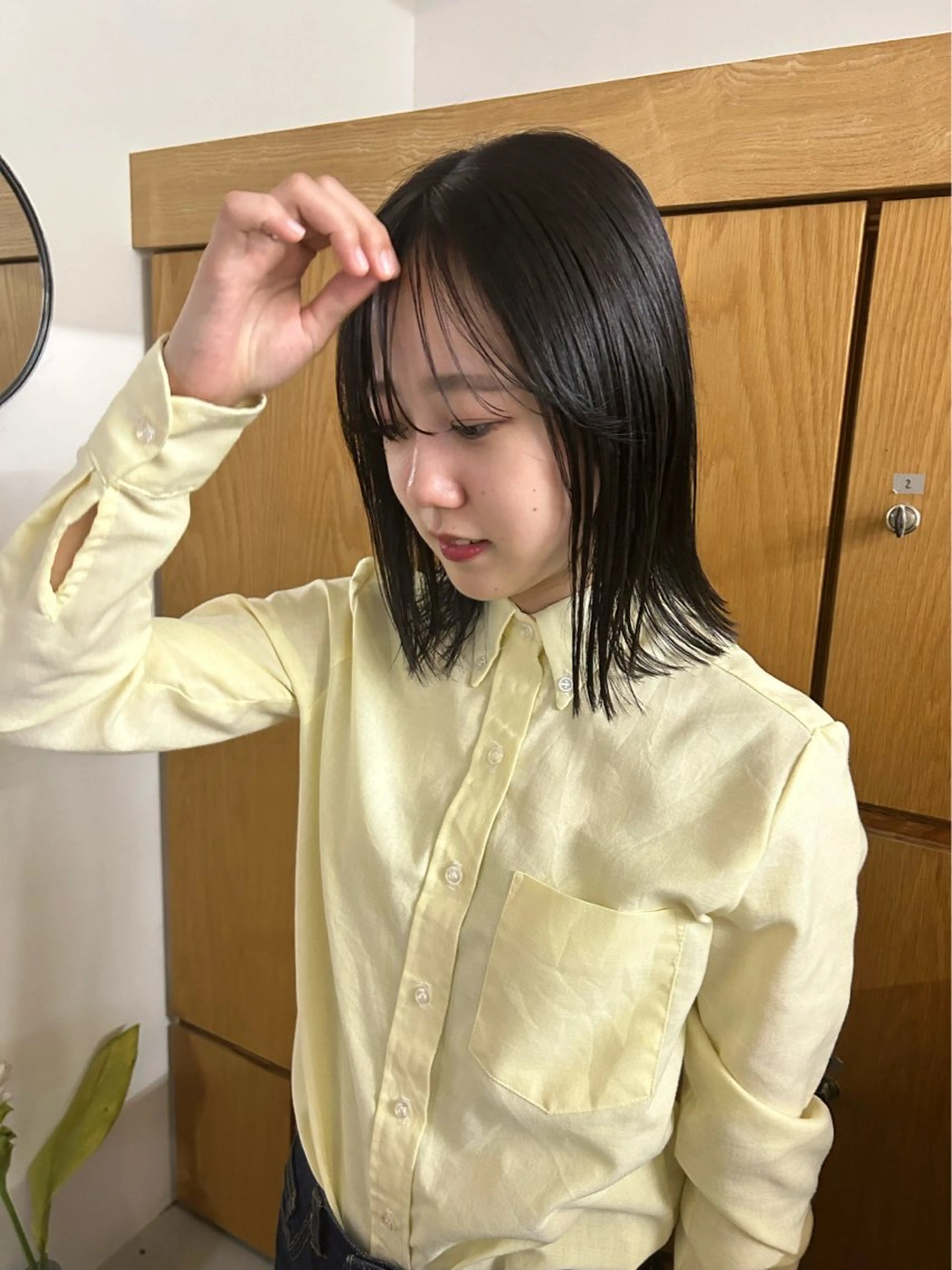 ミディアム カラー 透明感カラー グレージュ オリーブグレージュ オリーブグレー yuzu / tsunaguのヘアスタイル