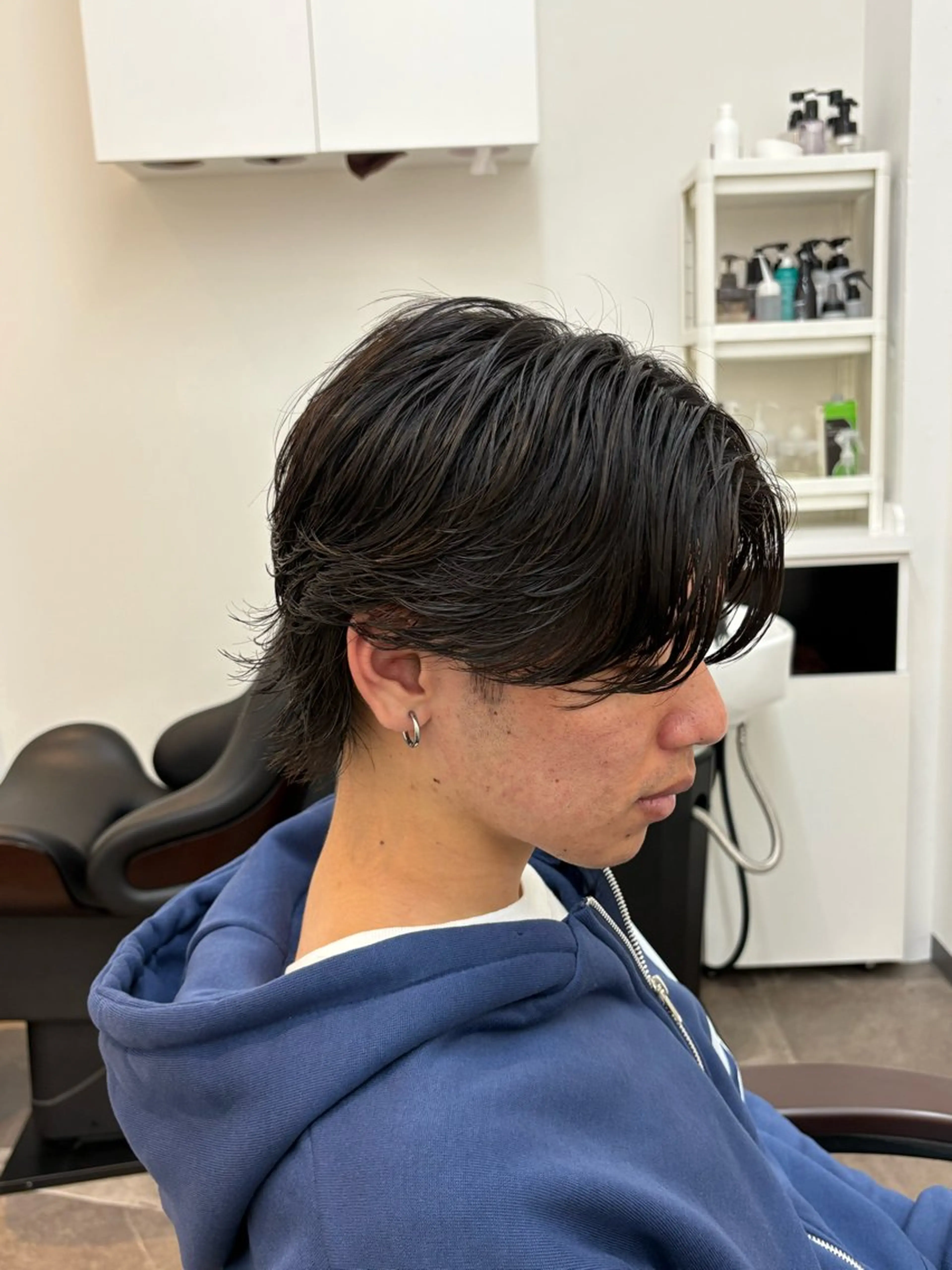 ミディアム パーマ ニュアンスパーマ men's salon es.所属・堀田 裕世のヘアスタイル