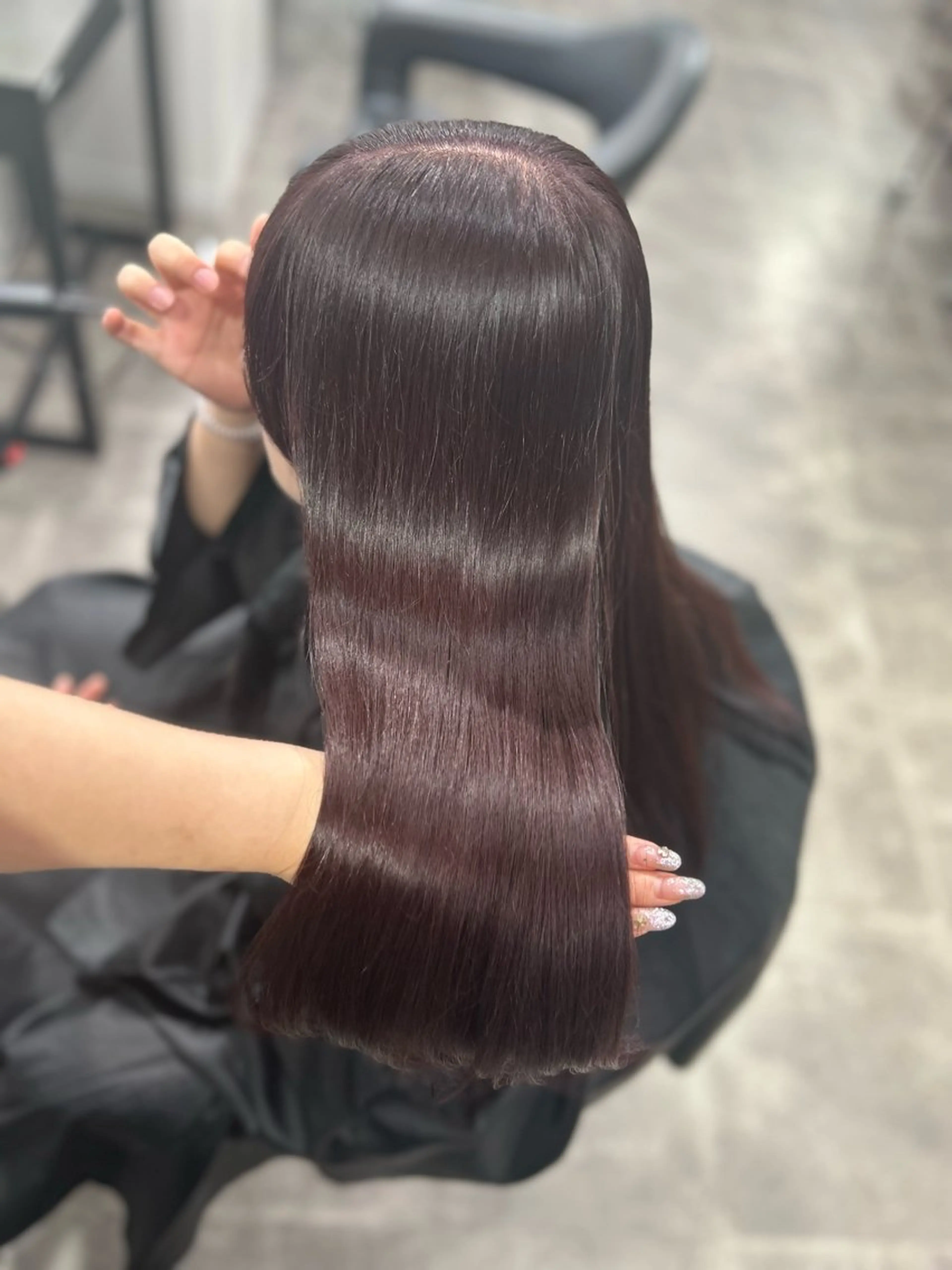 セミロング カラー ヘアアレンジ ヘアカラー トリートメント ヘッドスパ ヘアセット 💎韓国/ レイヤー カット/ 暖色🫧のヘアスタイル