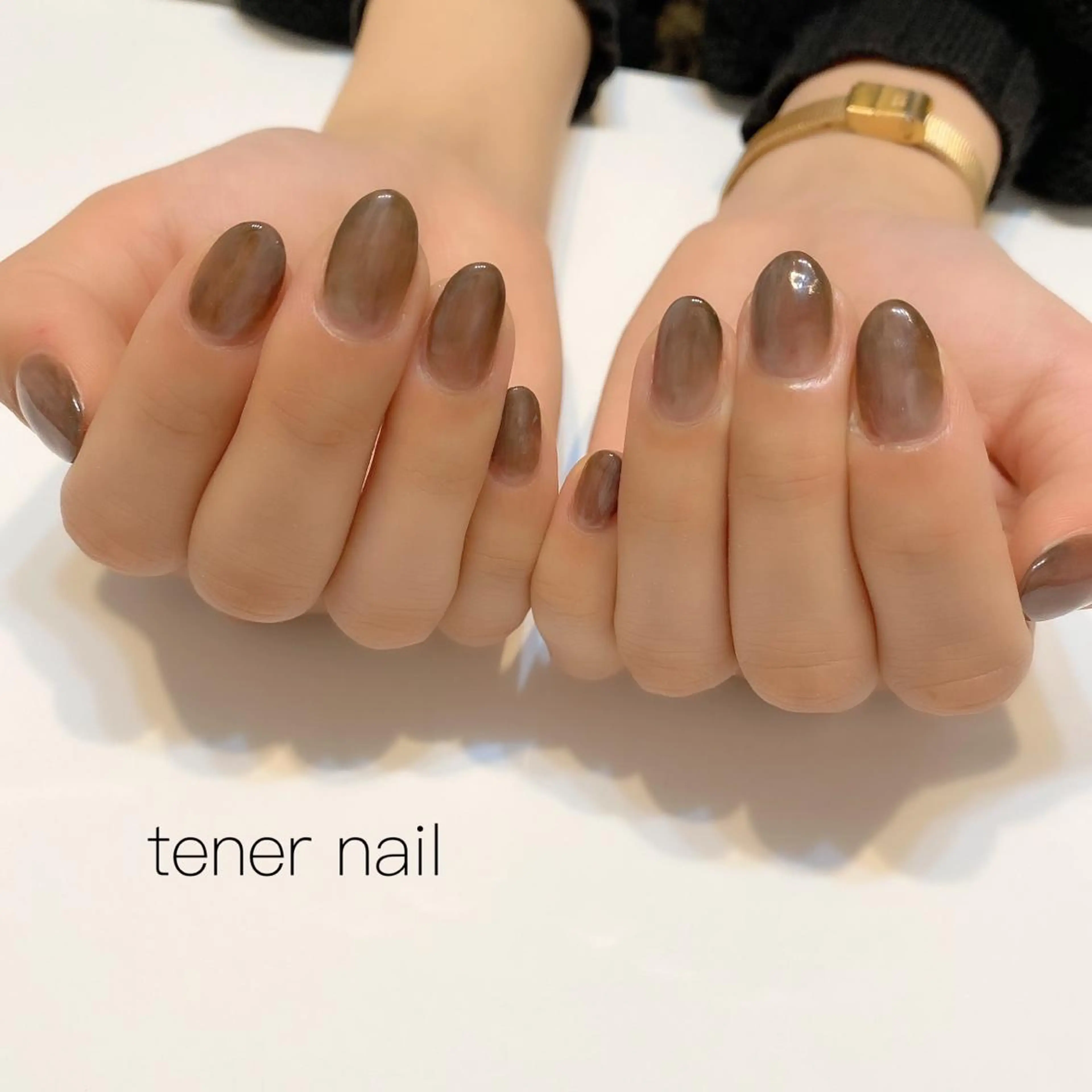ネイル ブラウン ニュアンスネイル tener  nail  テネルネイル所属・テネルネイル tener nailのネイルデザイン