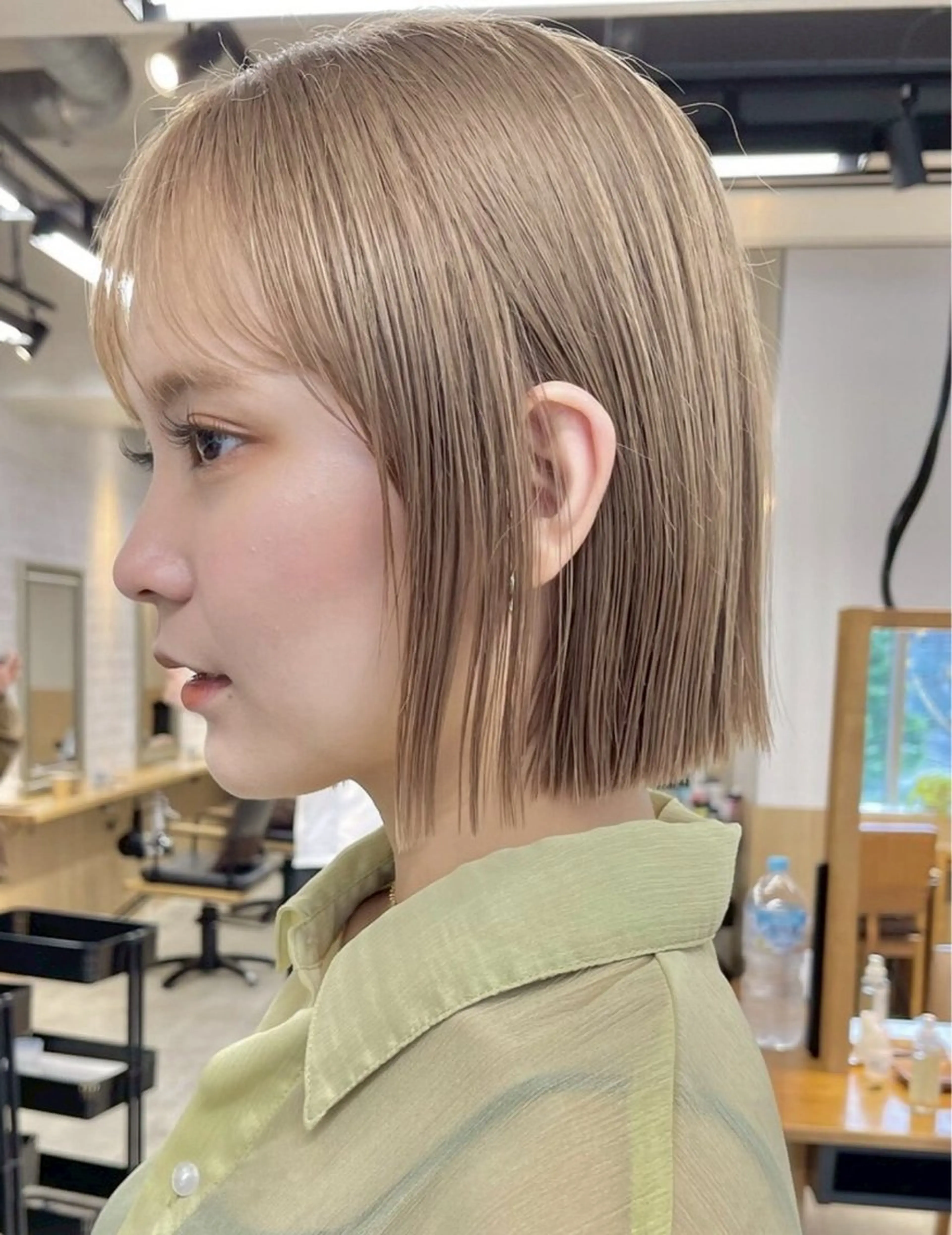 ショート ワンレンボブ ショートボブ アッシュ ボブ くびれヘア 🎴イトウユウ🎴 ボブ/仙台のヘアスタイル