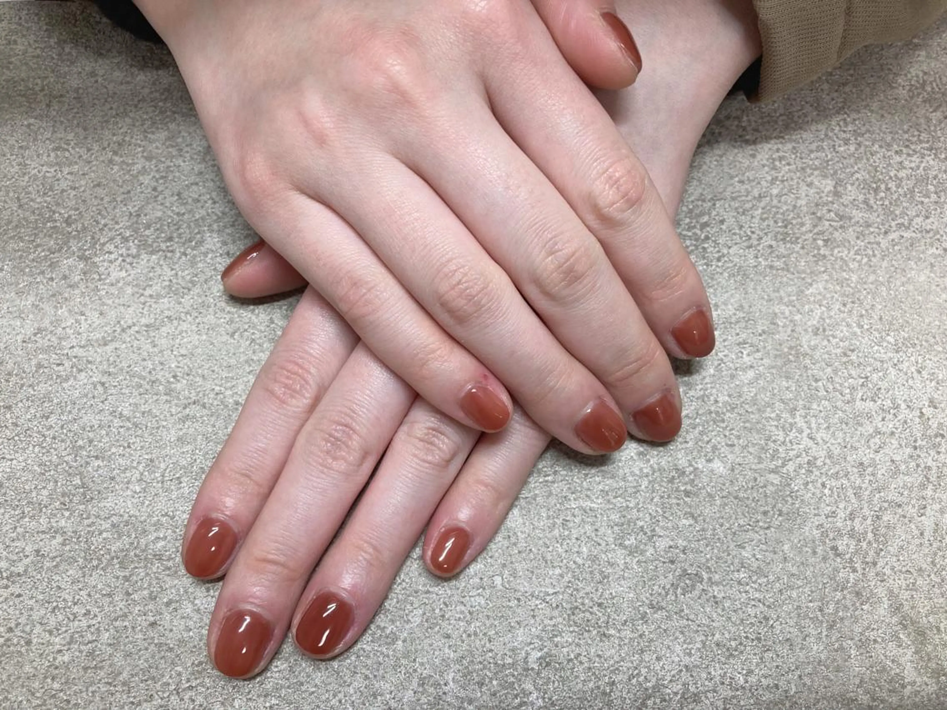 ネイル ブラウン フットネイル ジェルネイル 韓国ネイル マグネットネイル Mogu nail 二子玉川のネイルデザイン